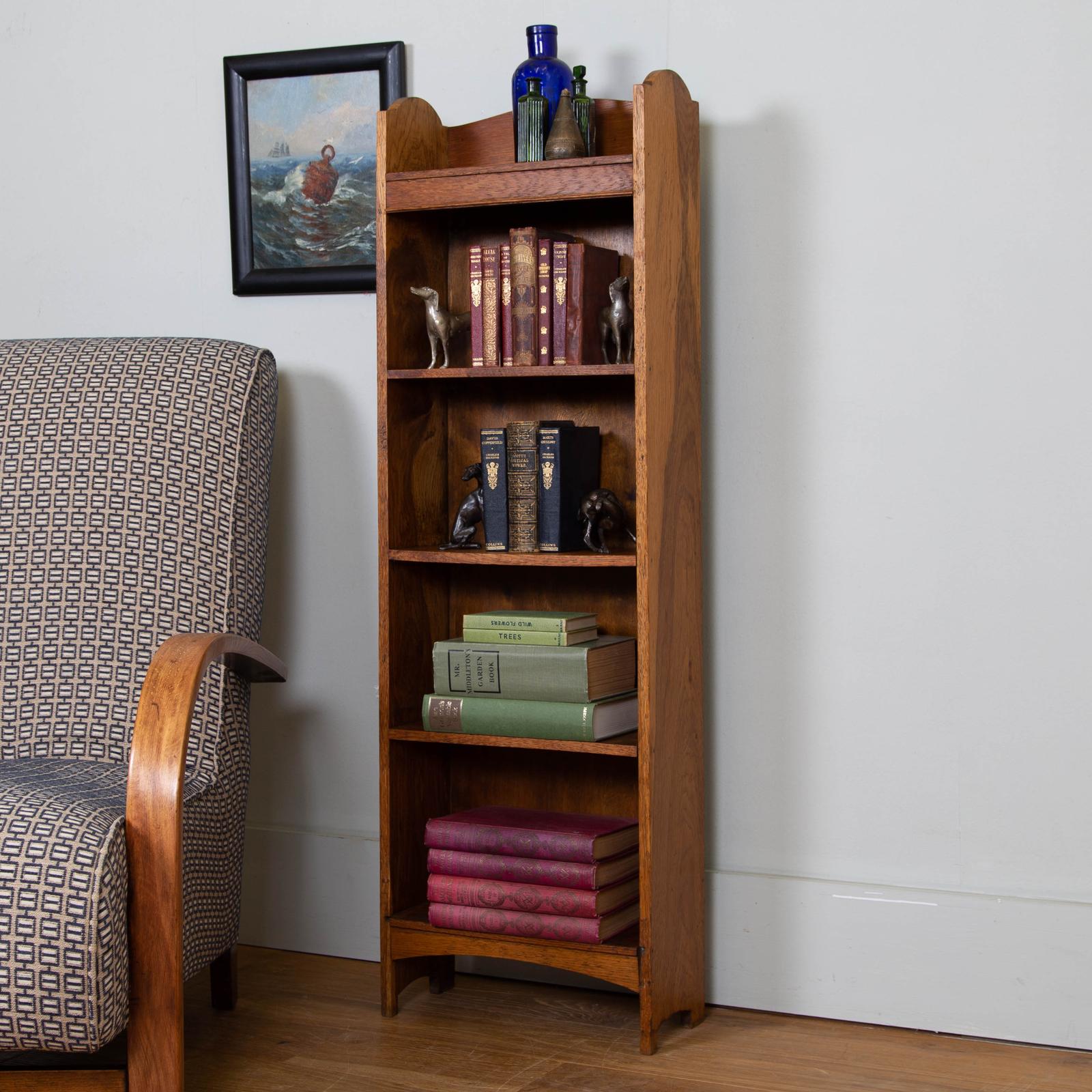 Slender Vintage 1930s Oak Bookcase (1 of 9) Slender Vintage 1930s Oak Bookcase (1 of 9)