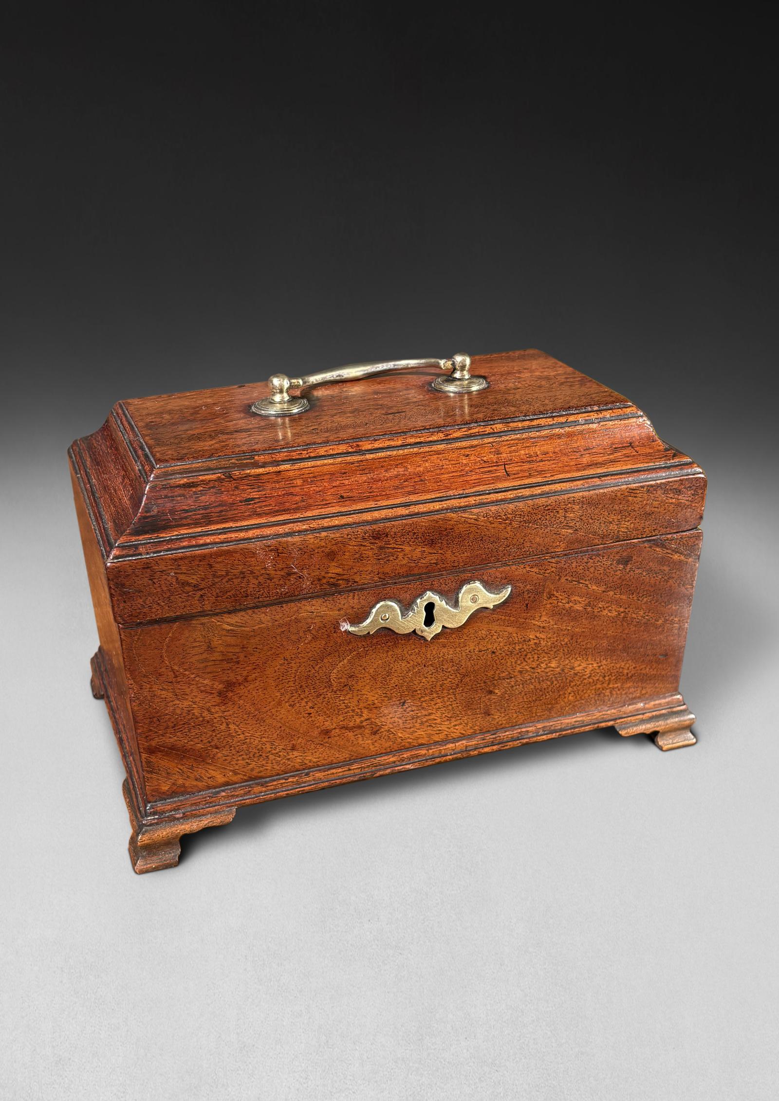 George III Period Mahogany Tea Caddy (1 of 4)