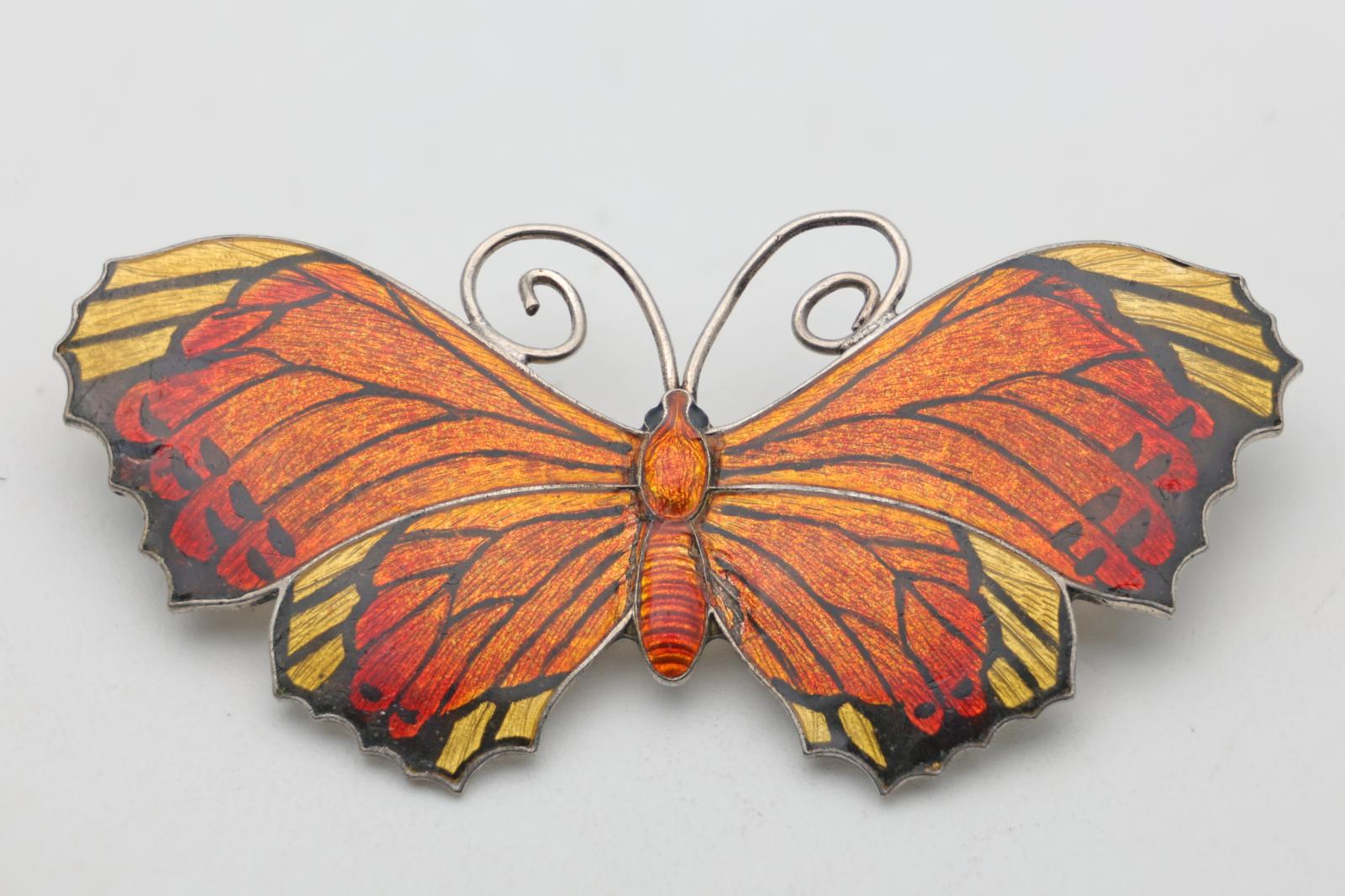 Antique John Atkins & Son Sterling Silver Butterfly Brooch (1 of 2)