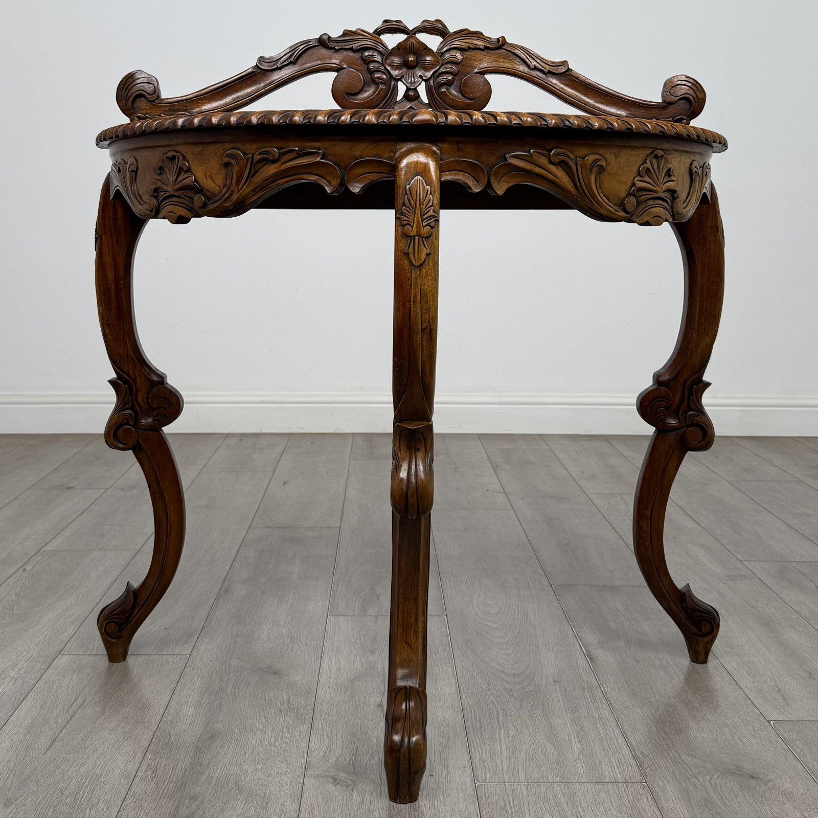 Vintage Carved Demi Lune Console Table | Louis XV Style | AF-6799 (1 of 7) Vintage Carved Demi Lune Console Table | Louis XV Style | AF-6799 (1 of 7)