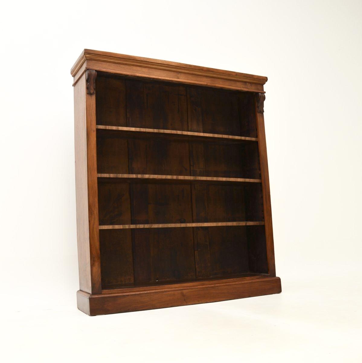 Antique Victorian Walnut Open Bookcase (1 of 10) Antique Victorian Walnut Open Bookcase (1 of 10)