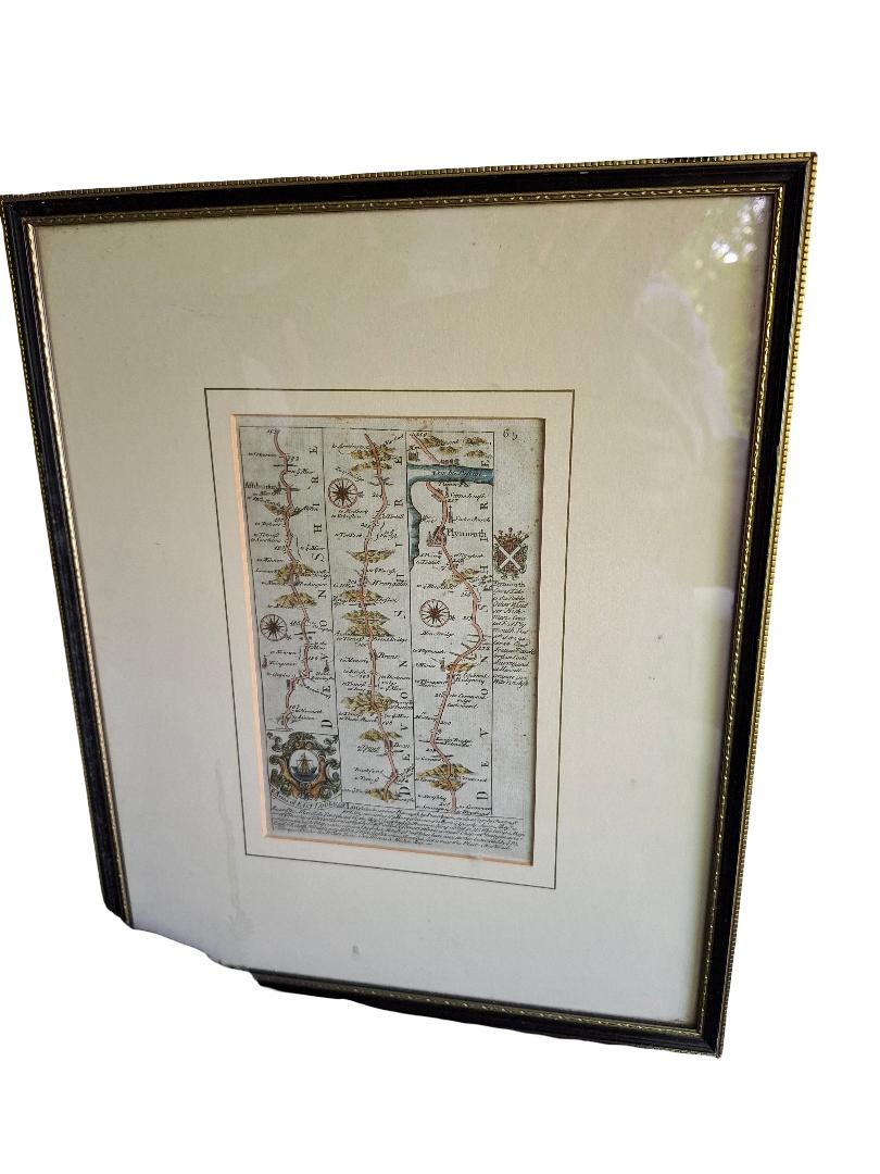 18th Century Hand- Coloured Map Print - Ashburton To Plymouth Devon - c.1760 (1 of 8) 18th Century Hand- Coloured Map Print - Ashburton To Plymouth Devon - c.1760 (1 of 8)