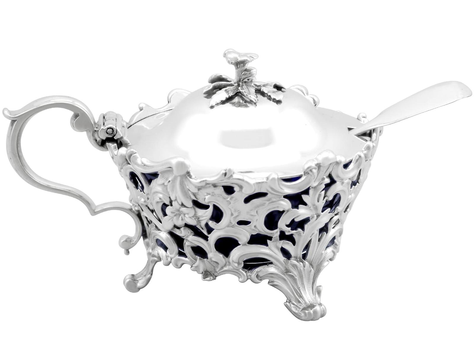 Antique Victorian Sterling Silver Mustard Pot 1844 (1 of 15)