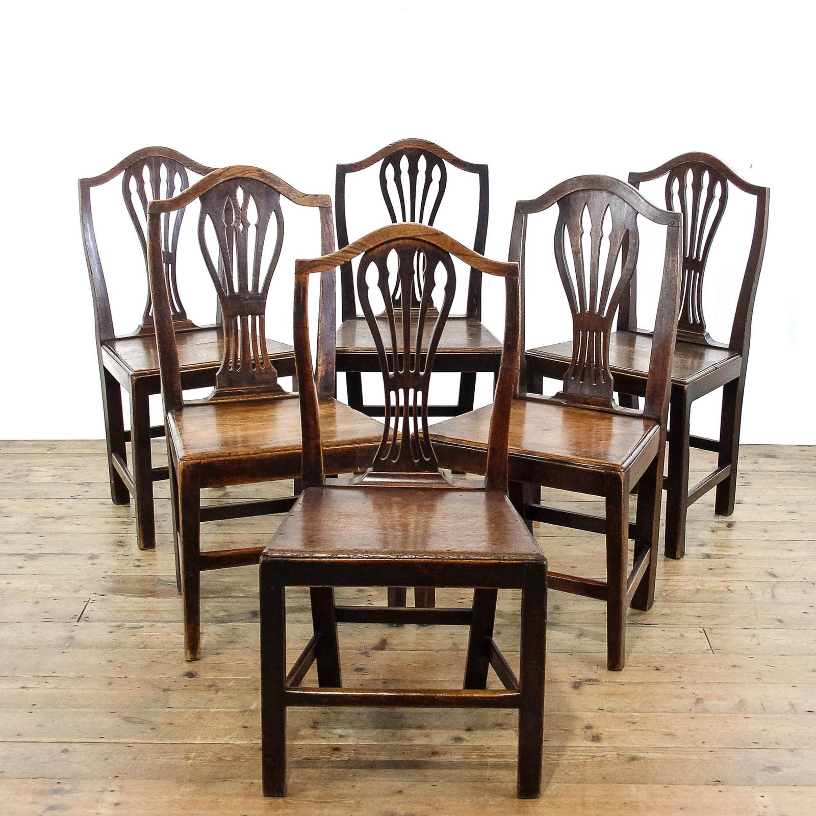 Set of Six Similar Antique Oak Chairs (1 of 10)