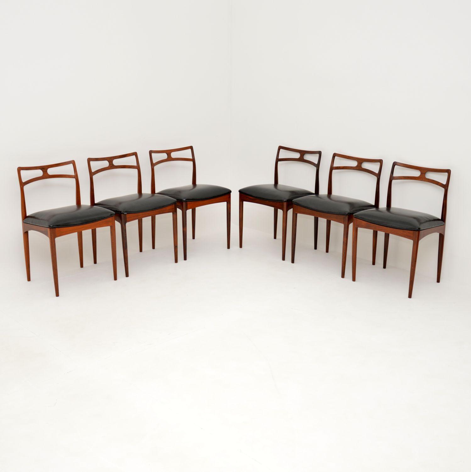 1960's Set of 6 Danish Rosewood Dining Chairs by Johannes Andersen (1 of 11) 1960's Set of 6 Danish Rosewood Dining Chairs by Johannes Andersen (1 of 11)