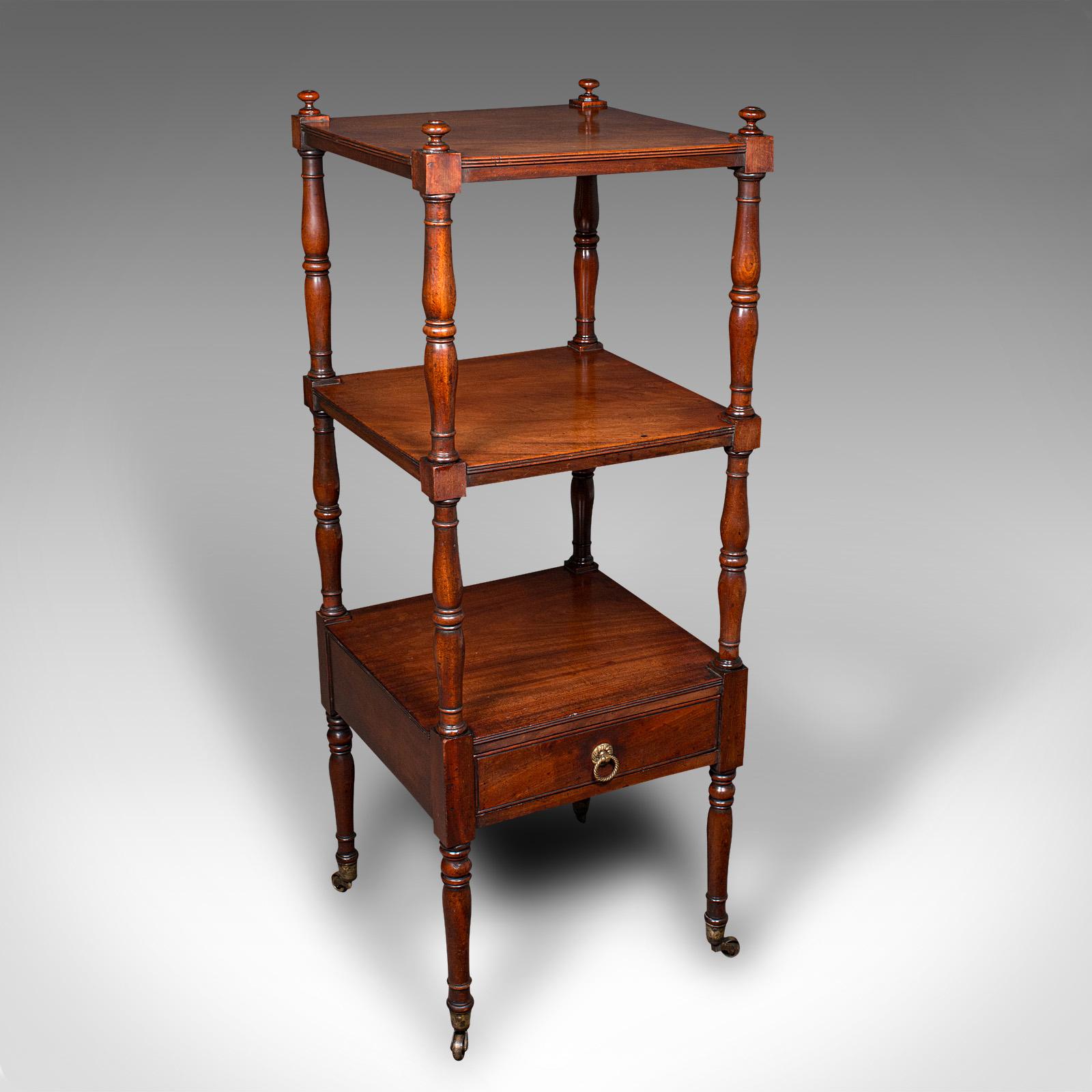 Antique 3 Tier Whatnot, English, Open Display Stand, Late Georgian, Circa 1800 (1 of 10)