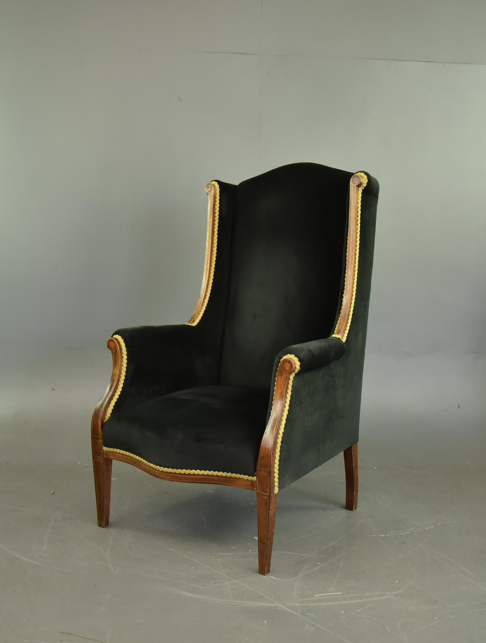 Edwardian Mahogany Wing Chair (1 of 7) Edwardian Mahogany Wing Chair (1 of 7)