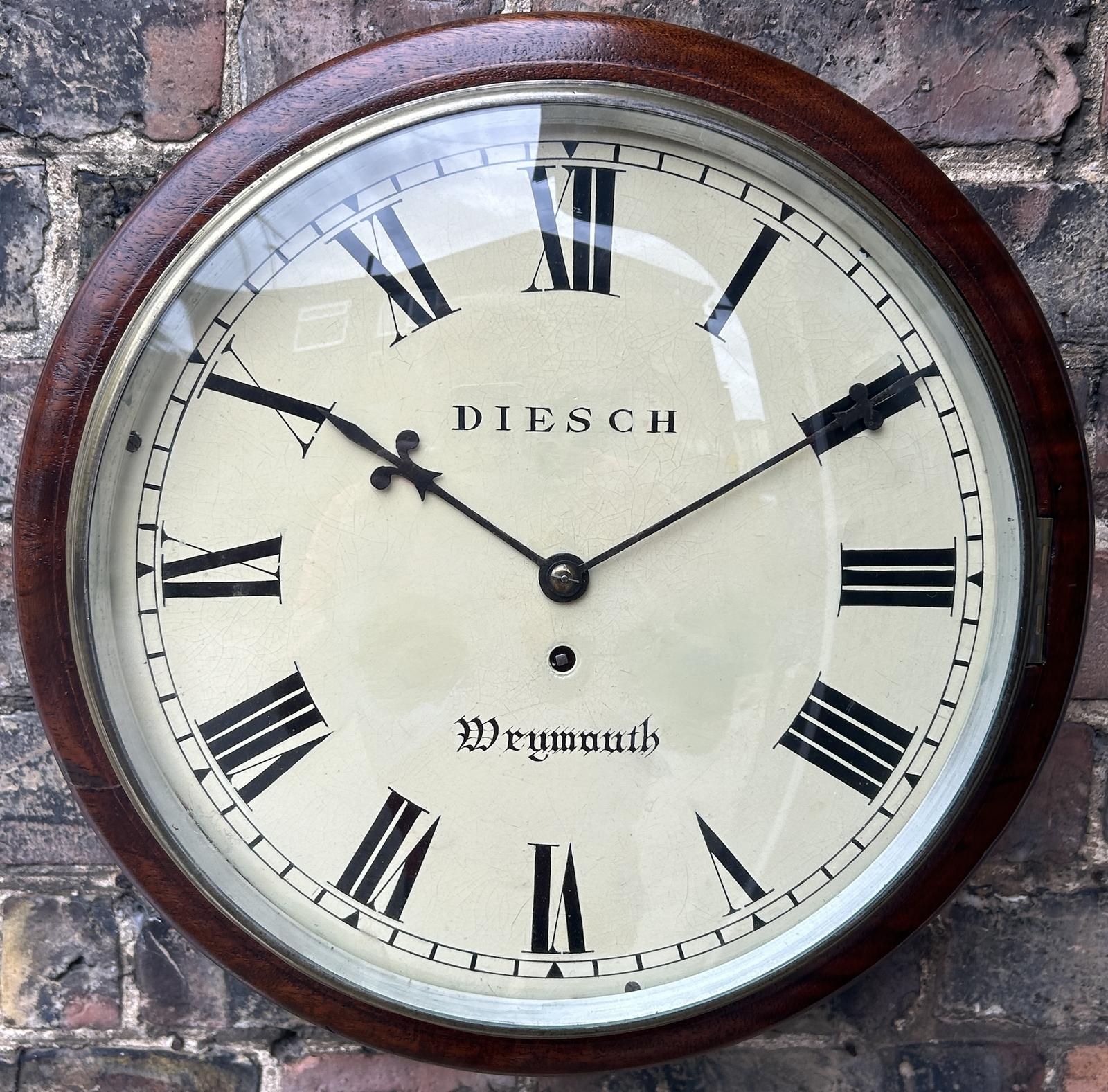 Awesome Victorian Single Fusee Dial Clock ca.1890 (1 of 9) Awesome Victorian Single Fusee Dial Clock ca.1890 (1 of 9)