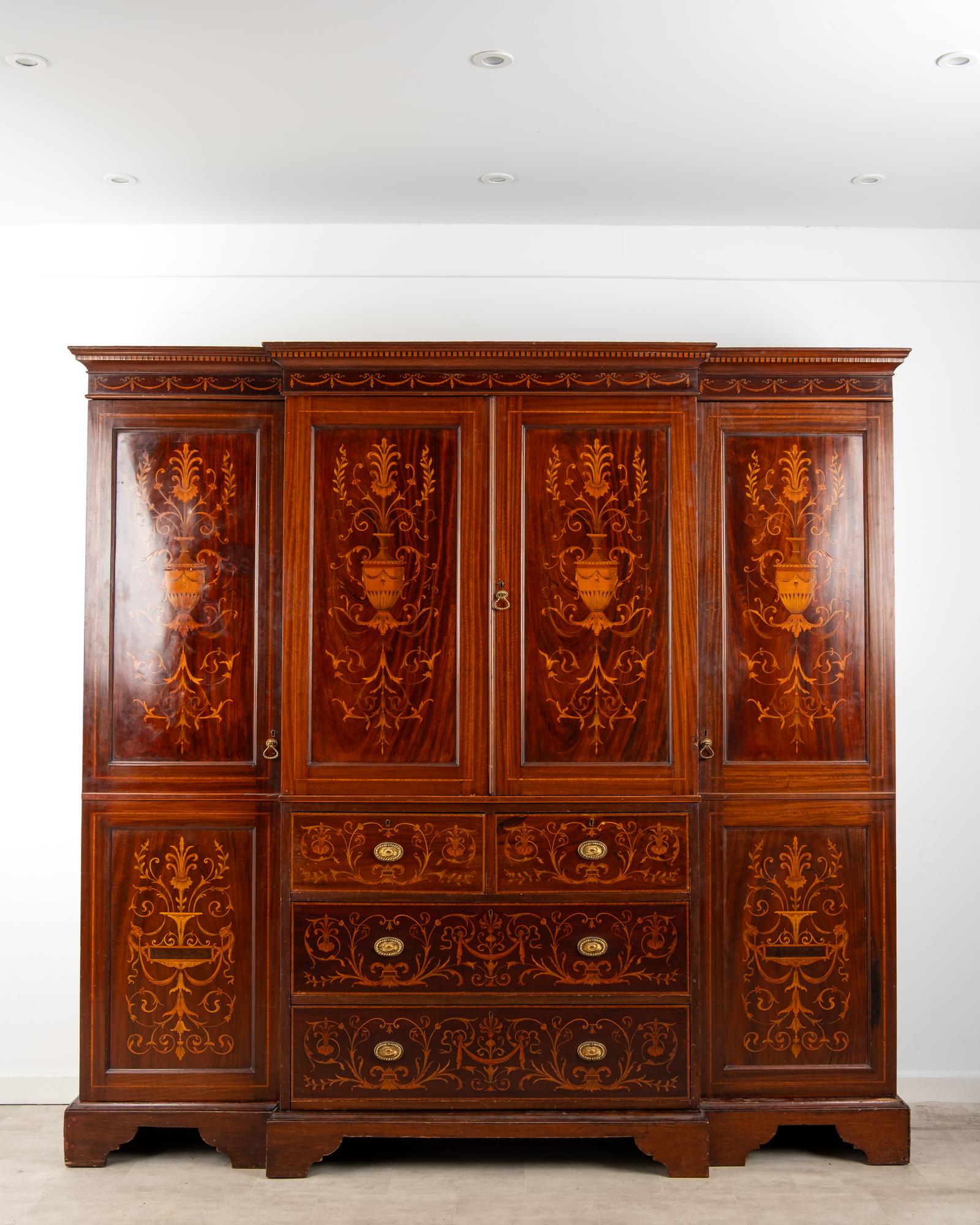 Antique Edwardian Mahogany Inlaid Compactum Wardrobe (1 of 7) Antique Edwardian Mahogany Inlaid Compactum Wardrobe (1 of 7)