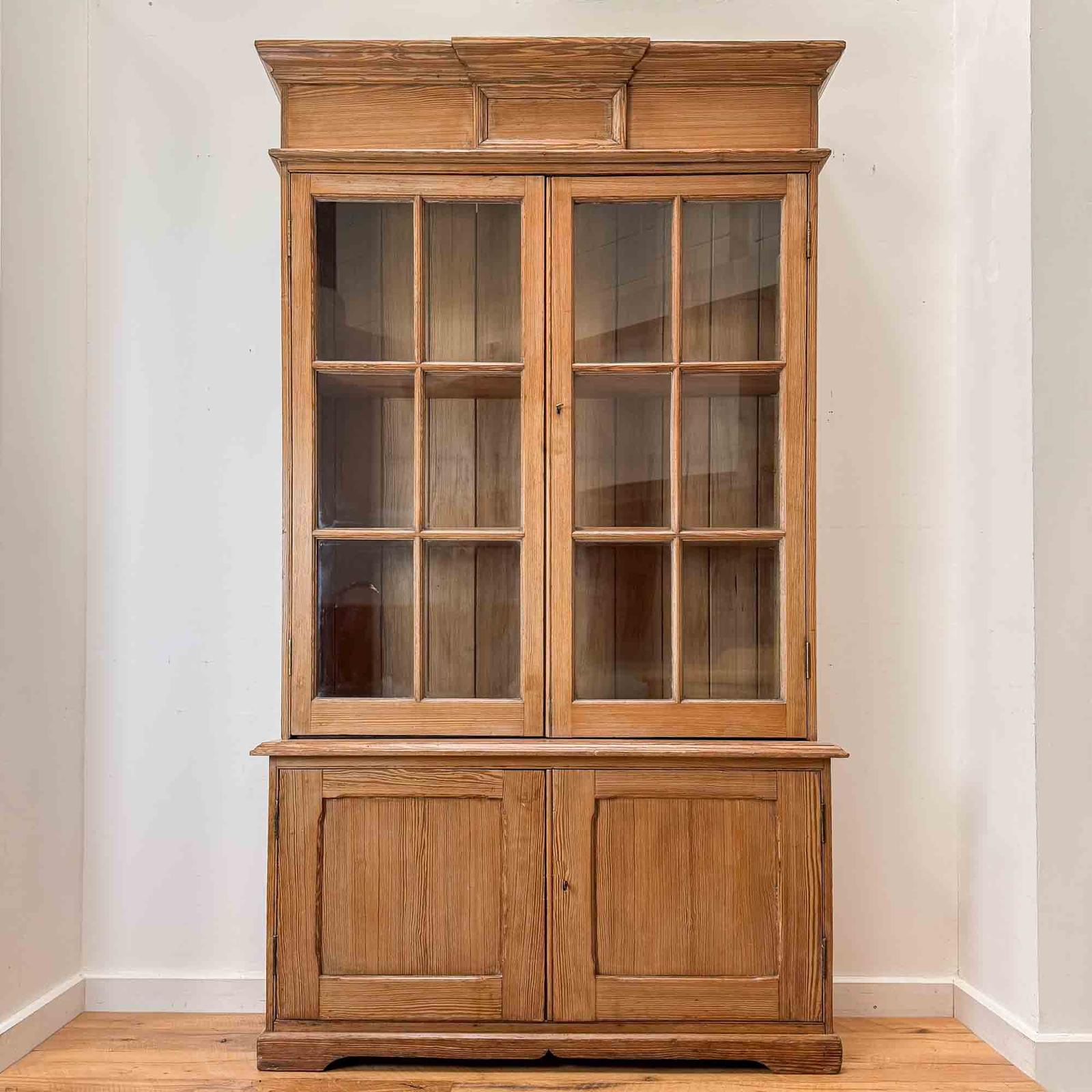 Antique Pitch Pine Glazed Bookcase Cabinet (1 of 18) Antique Pitch Pine Glazed Bookcase Cabinet (1 of 18)