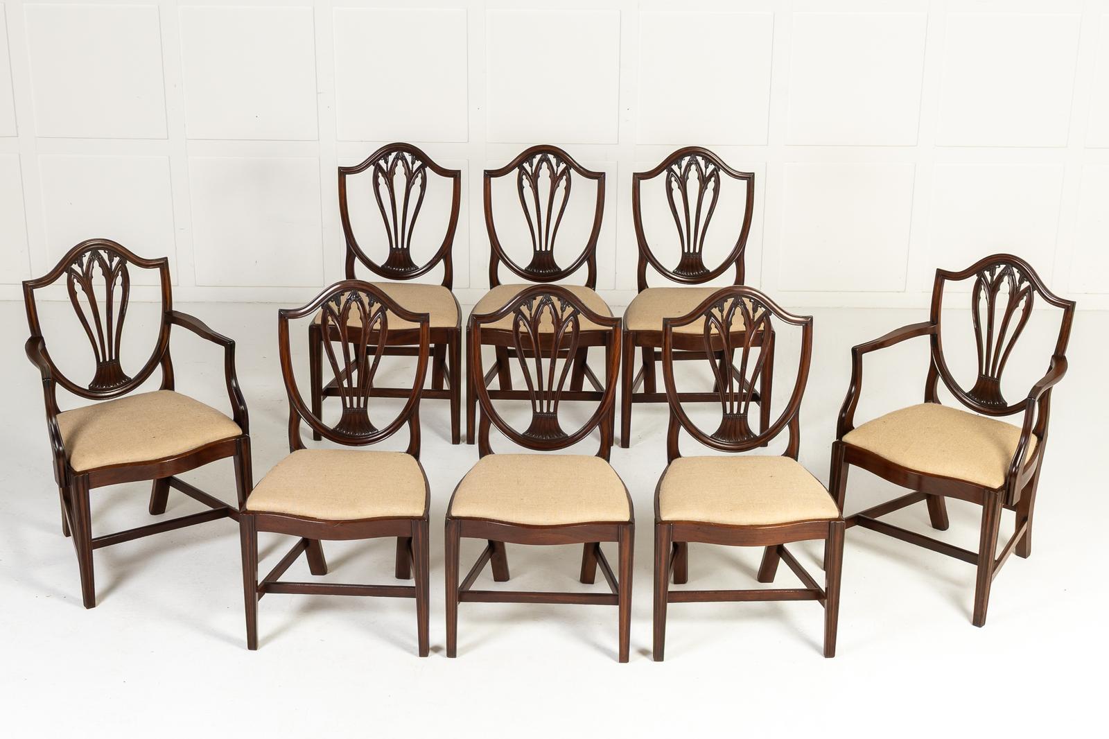 Set of Eight 19th Century Mahogany Dining Chairs (1 of 14)