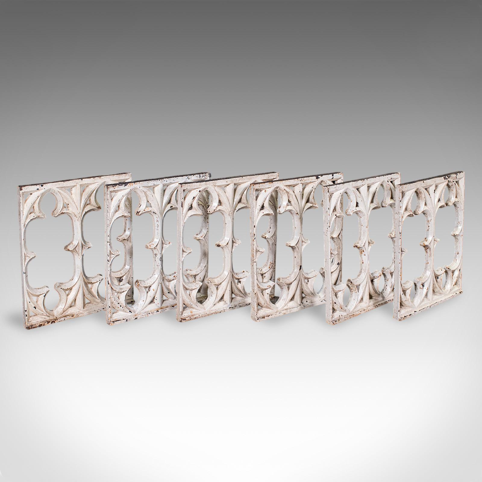Set of 6 Secret Garden Wall Panels, English, Gothic Tracery Grille, Victorian (1 of 12) Set of 6 Secret Garden Wall Panels, English, Gothic Tracery Grille, Victorian (1 of 12)