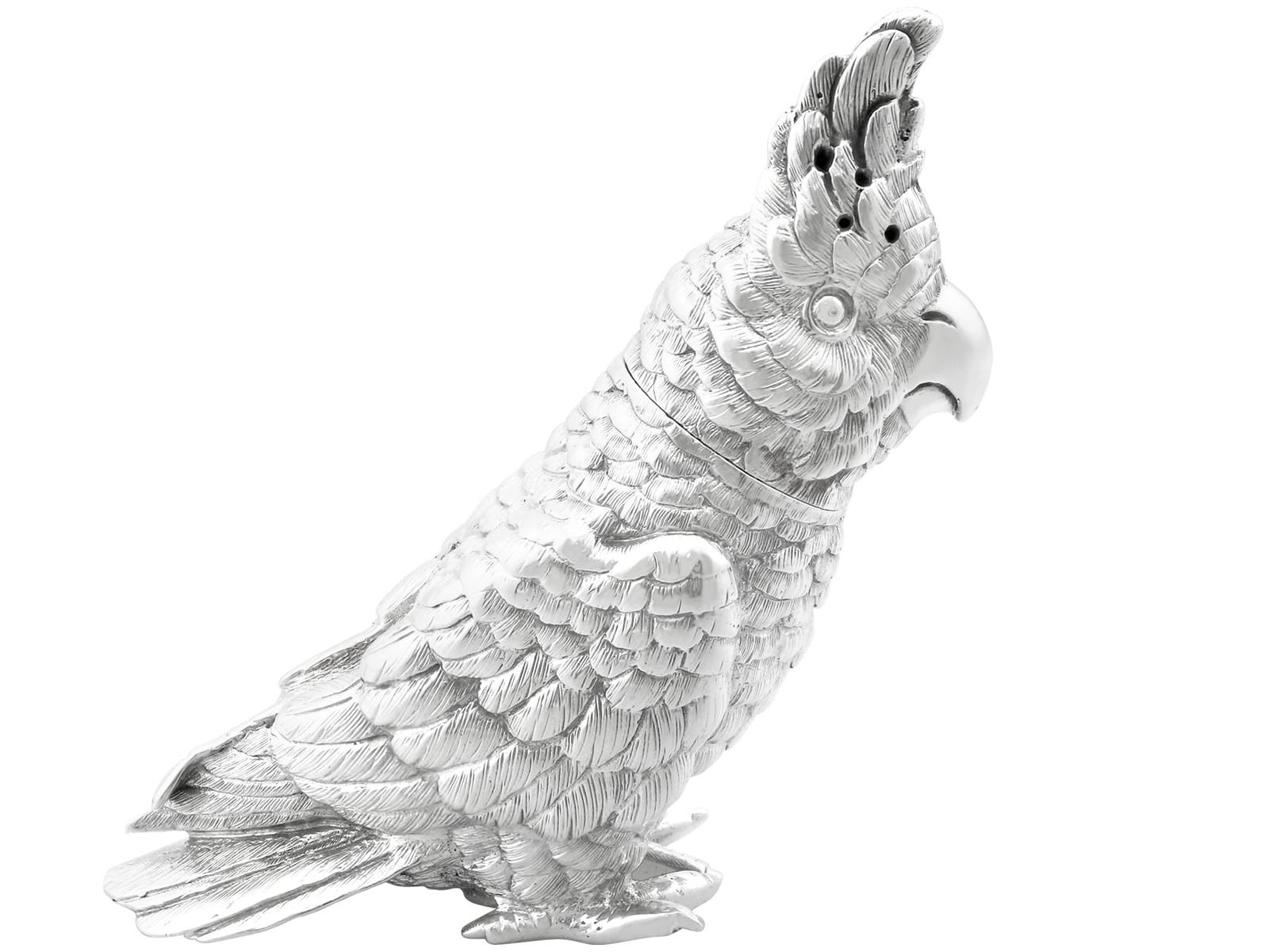 Antique Victorian Sterling Silver Cockatoo Pepperette (1 of 18)