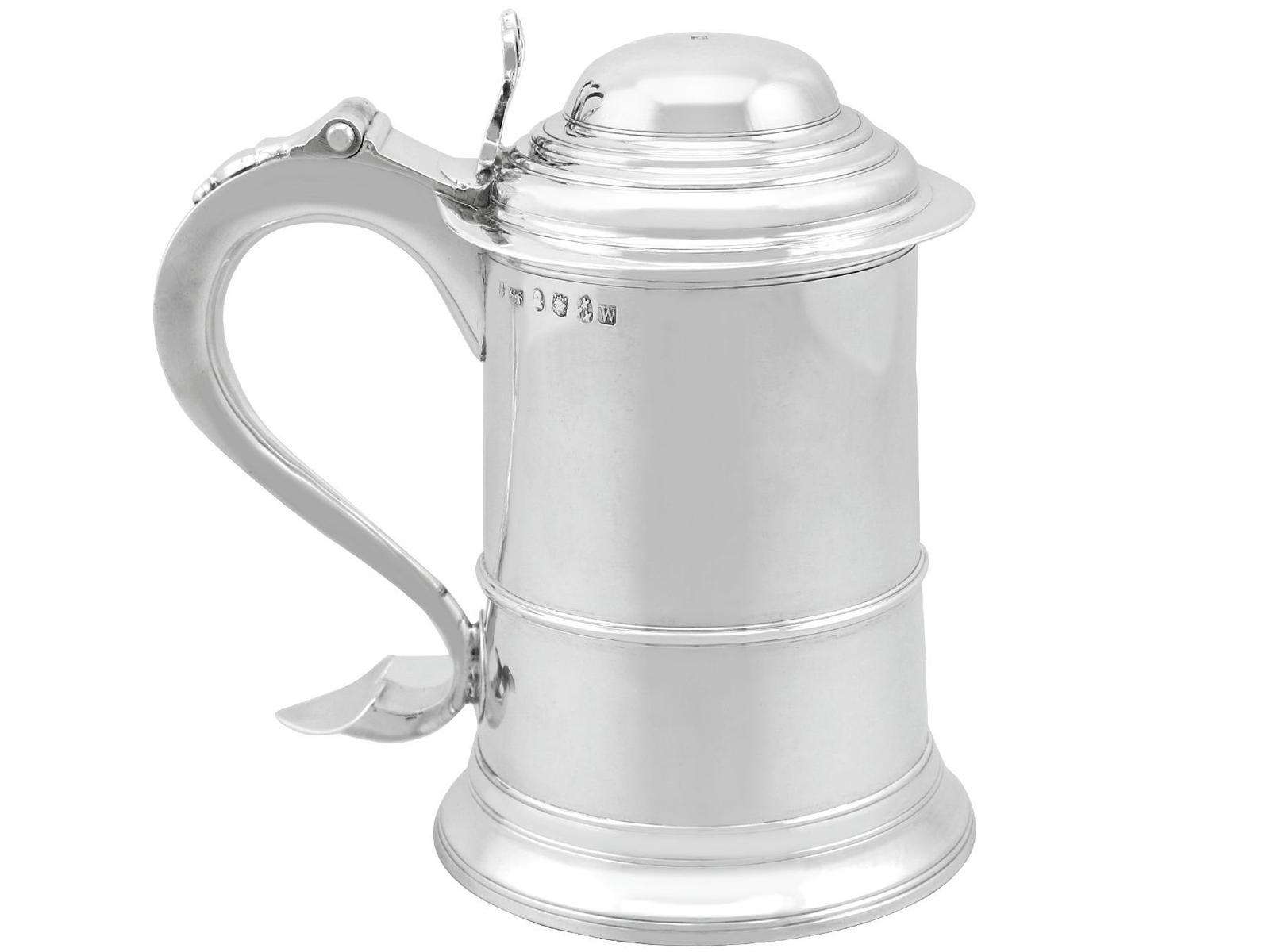 Antique Sterling Silver Quart Tankard 1787 (1 of 15)