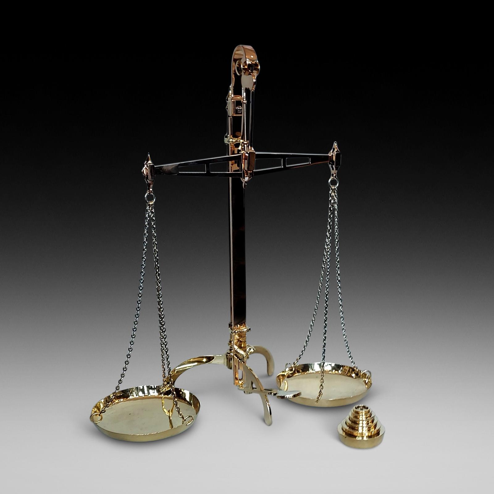 Set of Victorian Brass Beam Scales (1 of 13)