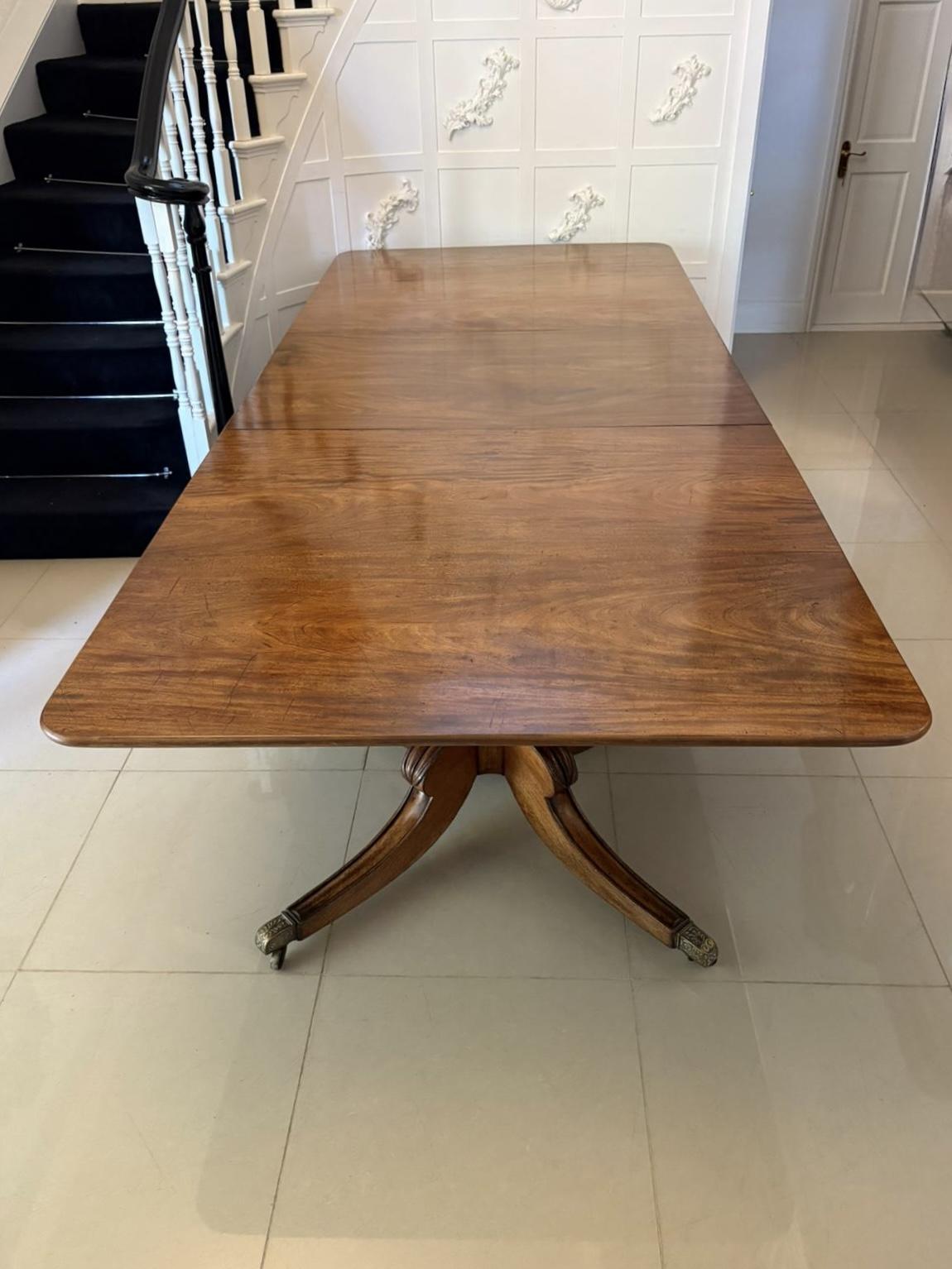 Antique Outstanding Quality 16 Seater George III Figured Mahogany Two Pilar Dining Table (1 of 12) Antique Outstanding Quality 16 Seater George III Figured Mahogany Two Pilar Dining Table (1 of 12)