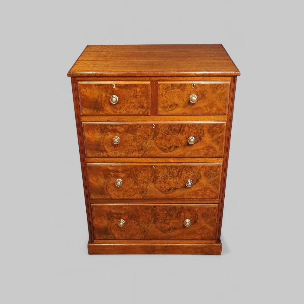 Edwardian Walnut Chest of Drawers (1 of 6)