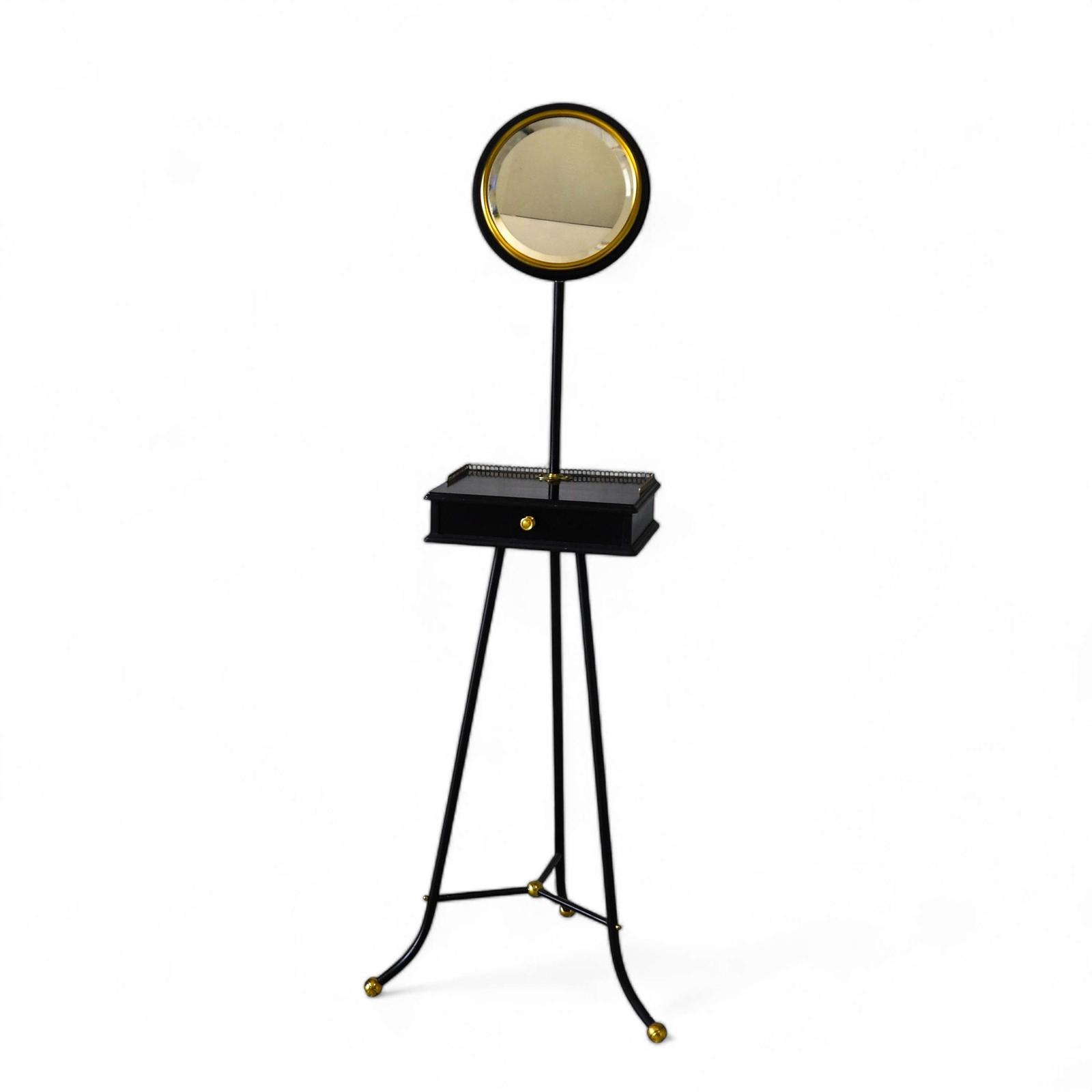 Ebonised Shaving Stand/Ladies Vanity Stand adjustable mirror c1910 (1 of 12)