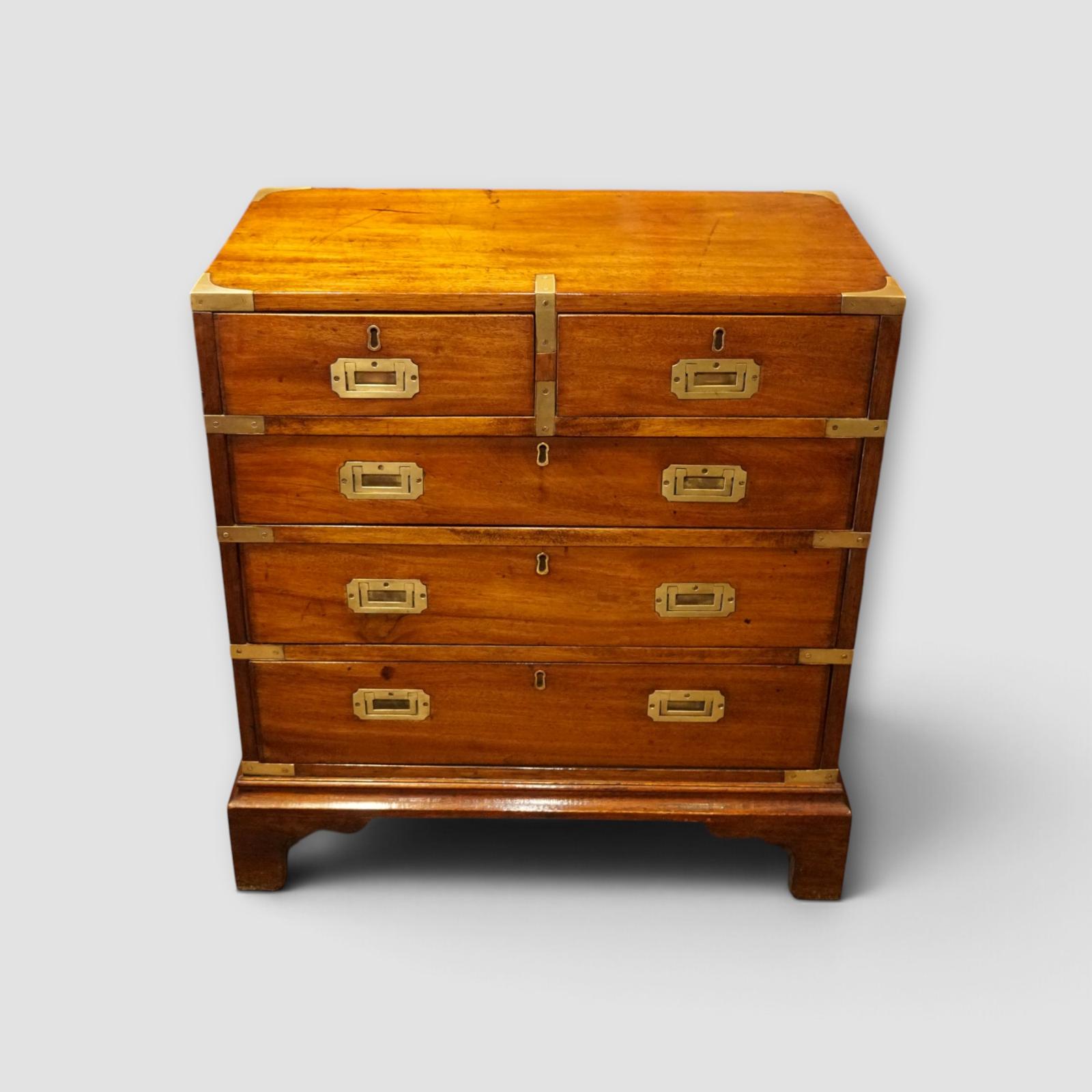 Brass Bound Military Campaign Style Chest of Drawers (1 of 8) Brass Bound Military Campaign Style Chest of Drawers (1 of 8)
