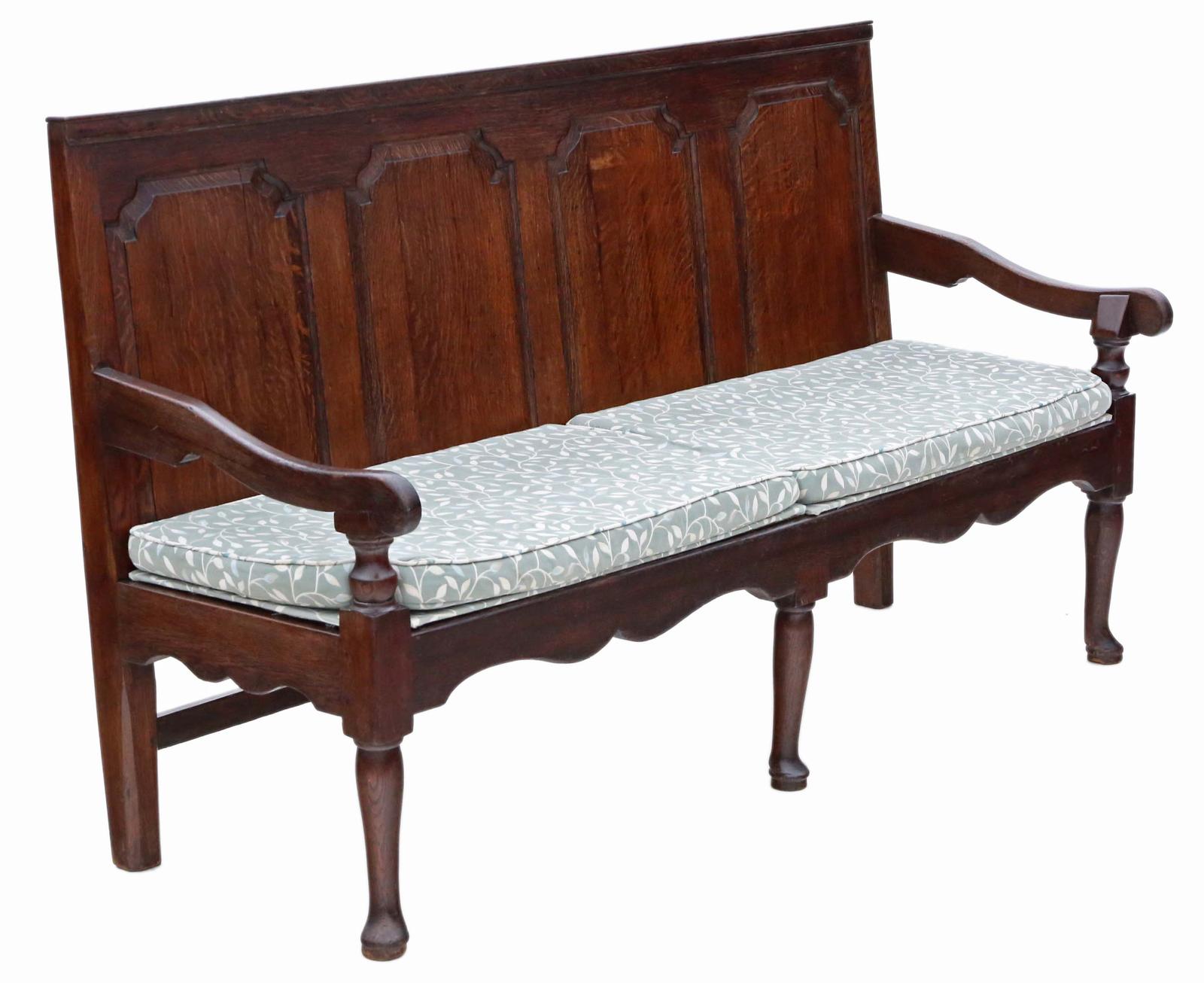 Antique Fine Quality Georgian Oak Settle Bench Seat c.1790 – Elegant 18th Century Furniture (1 of 8)
