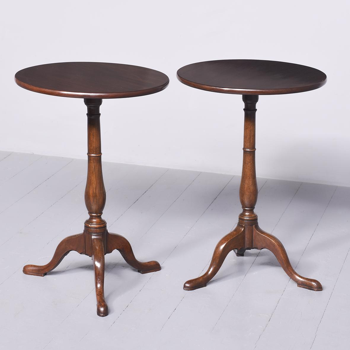 Rare Pair of Georgian Mahogany Circular Occasional Tables (1 of 5) Rare Pair of Georgian Mahogany Circular Occasional Tables (1 of 5)