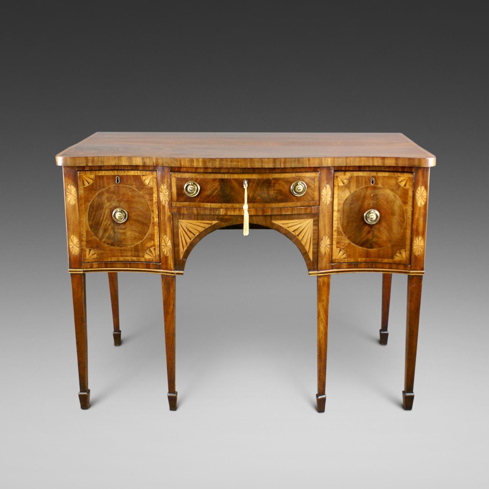 A George III Mahogany Serpentine Sideboard (1 of 6)