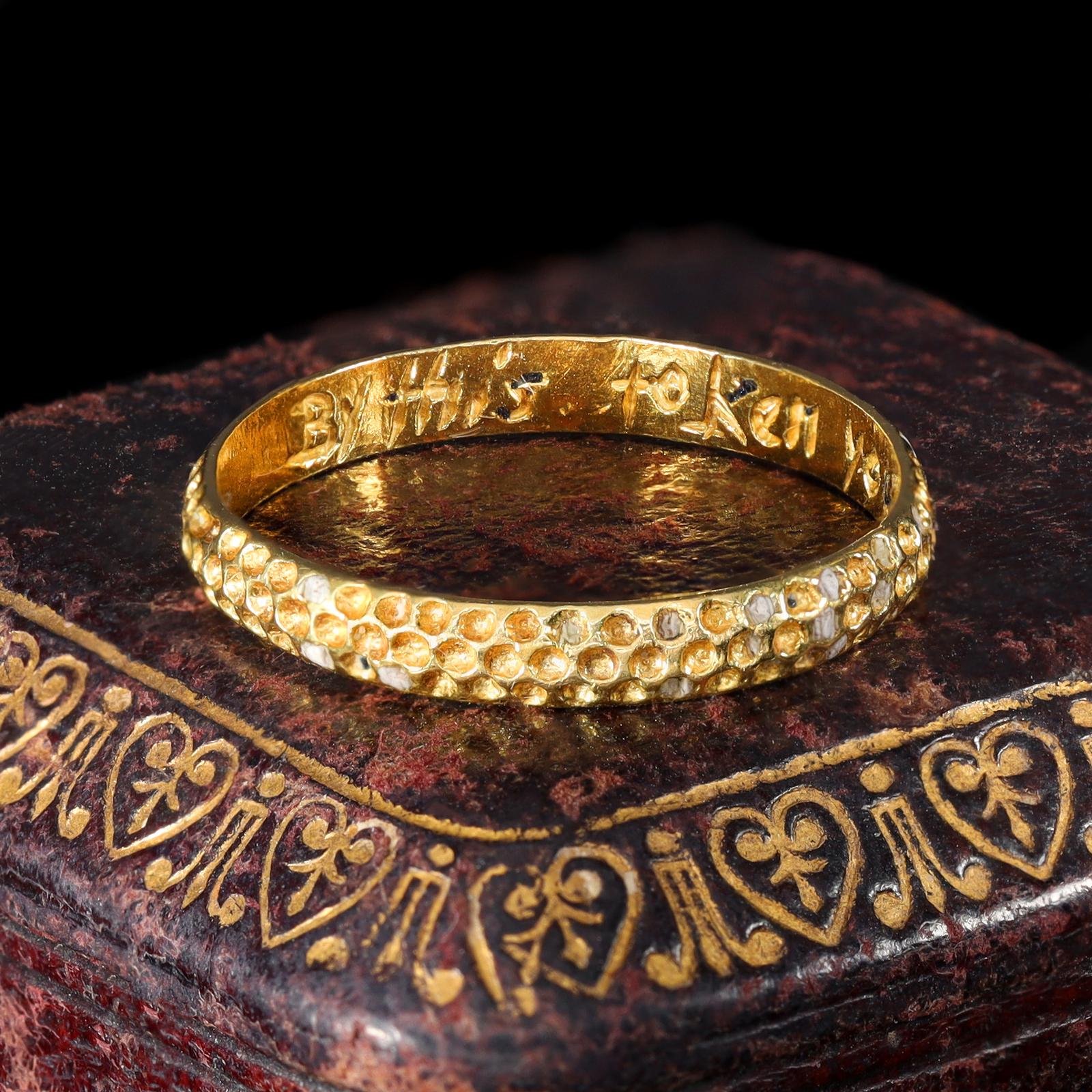 18th Century 'By This Token You Are Bespoken' Posy Ring (1 of 5)