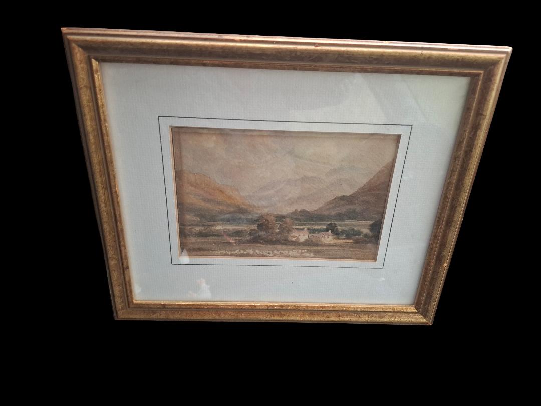 Lovely 19th Century Small Watercolour - Mountain Valley Scene - c.1890 (1 of 7) Lovely 19th Century Small Watercolour - Mountain Valley Scene - c.1890 (1 of 7)