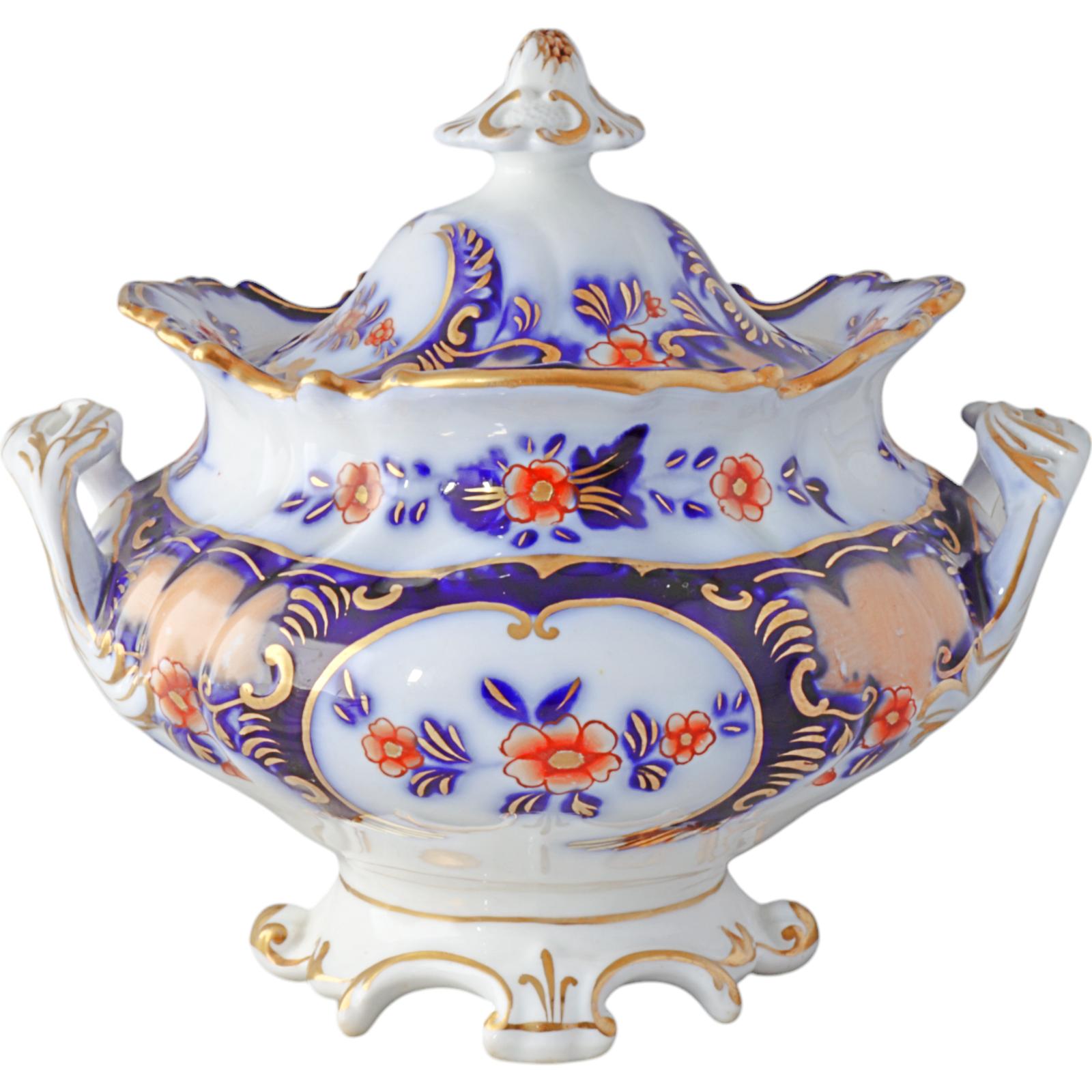 Antique Ridgway Porcelain Sugar Box & Cover (1 of 5)