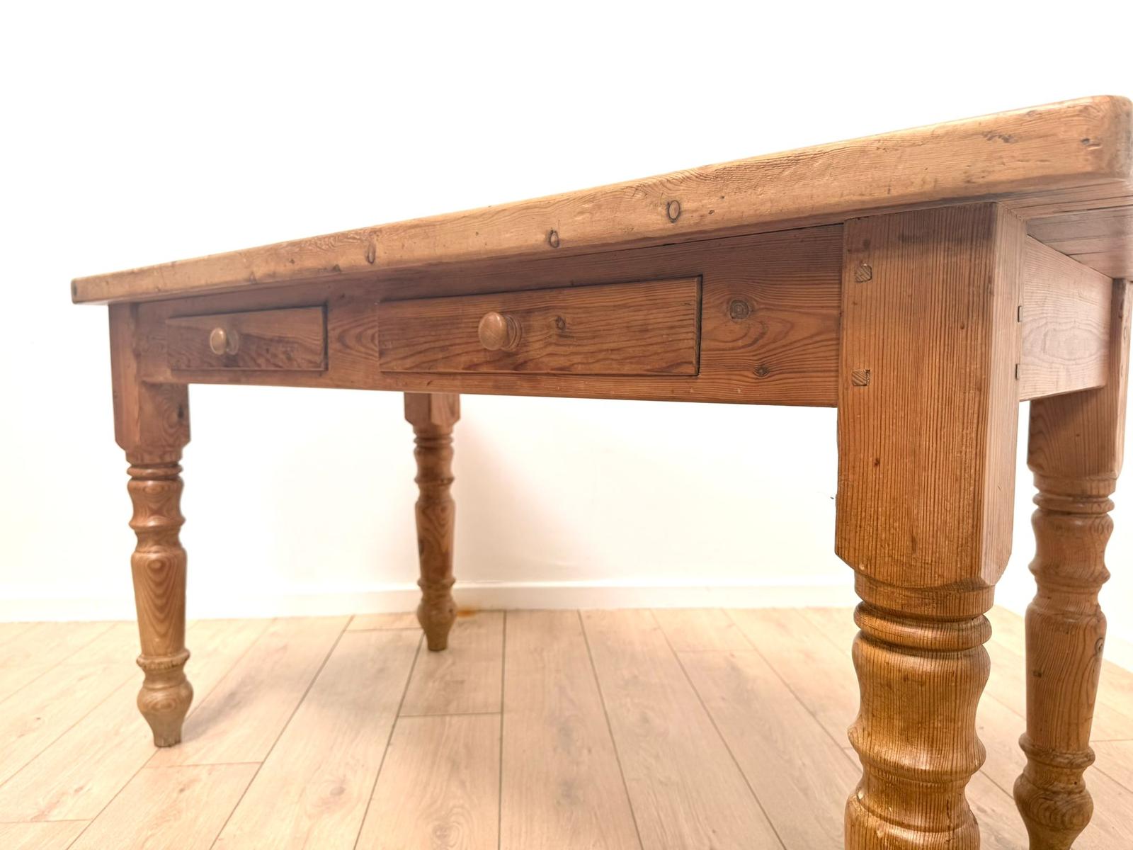 Antique Pine Heavy Quality Farmhouse Dining Table - Delivery Available (1 of 5) Antique Pine Heavy Quality Farmhouse Dining Table - Delivery Available (1 of 5)