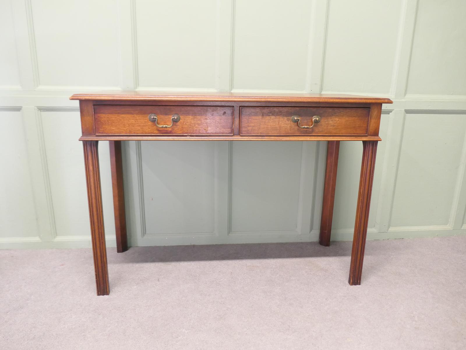 An Elegant 2 Drawer Writing Table or Reception  Desk (1 of 6)