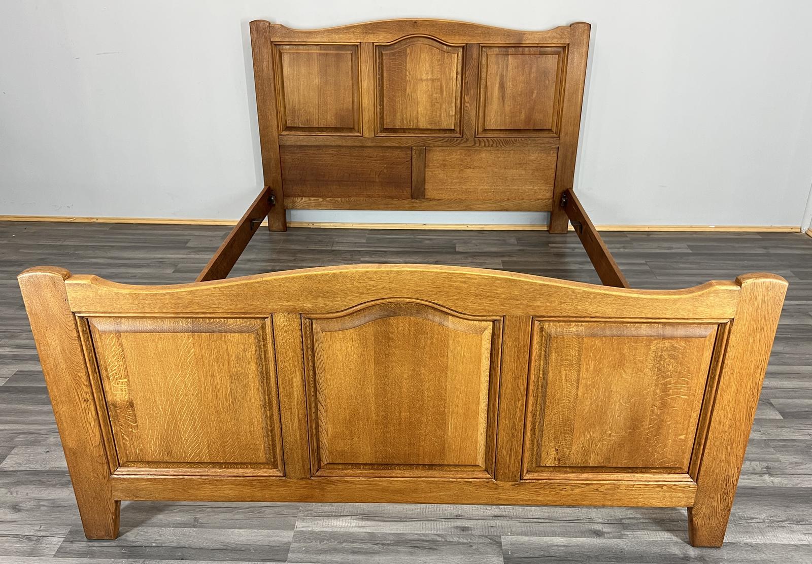 Bed Frame Vintage French Style Oak Double Panelled Design (1 of 10)