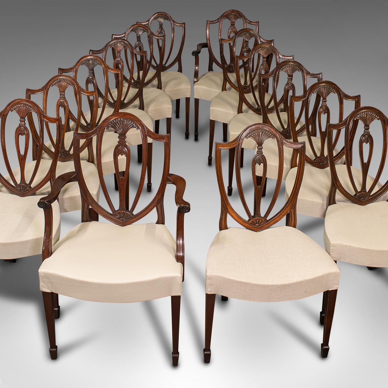 Long Set of 14 Antique Dining Chairs, English, Chippendale Revival, Victorian (1 of 12) Long Set of 14 Antique Dining Chairs, English, Chippendale Revival, Victorian (1 of 12)