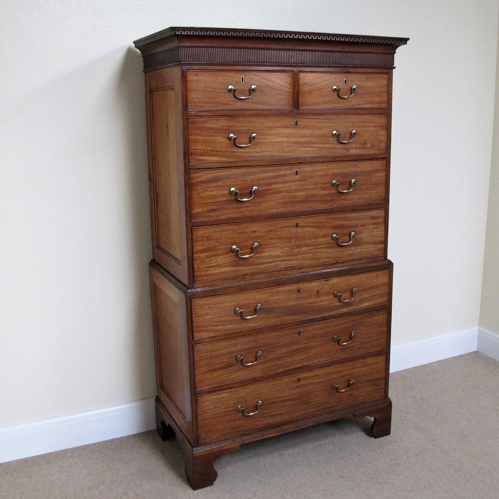 Georgian Mahogany & Cherrywood Provincial Chest on Chest (1 of 5)