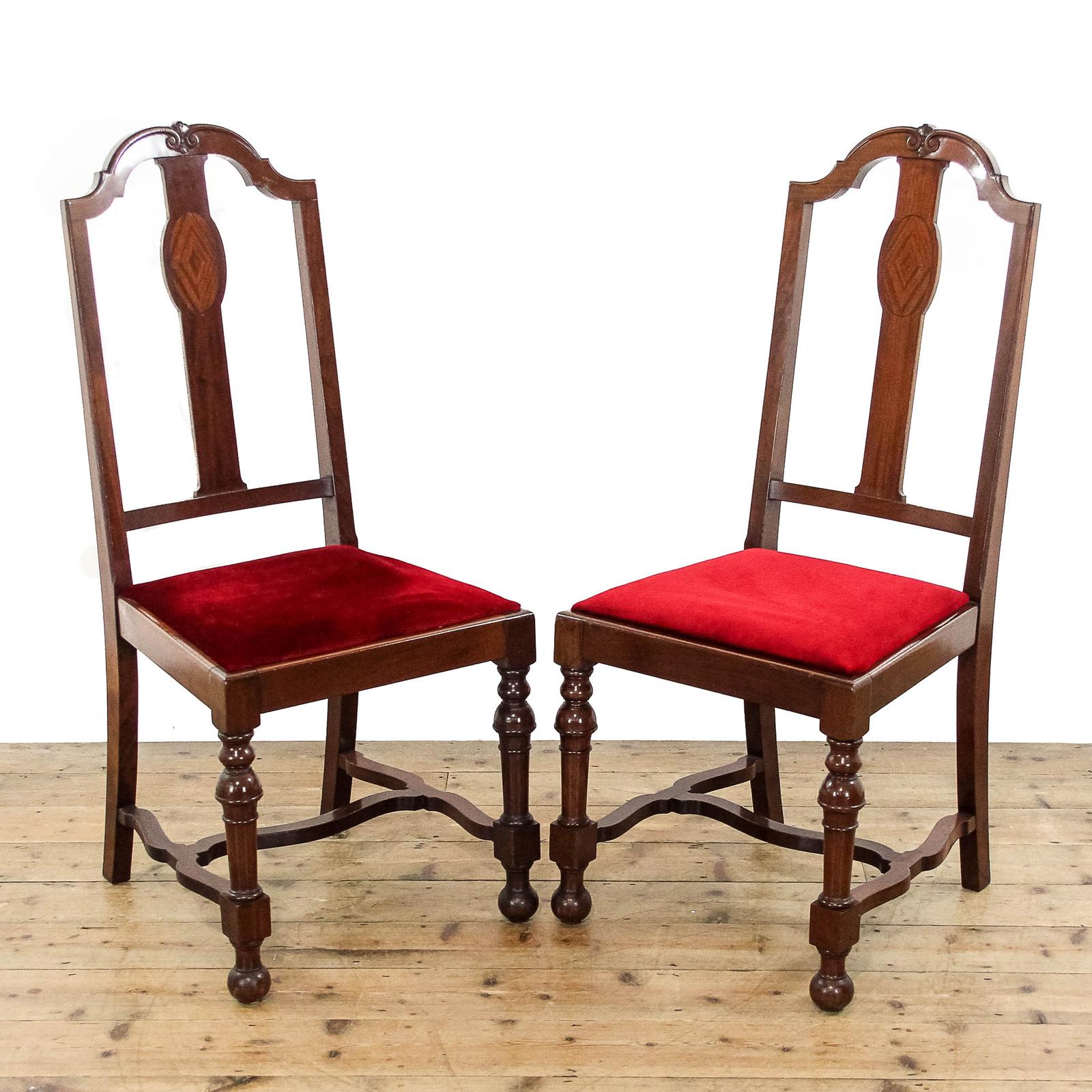Two Mahogany Upholstered Chairs (1 of 9)