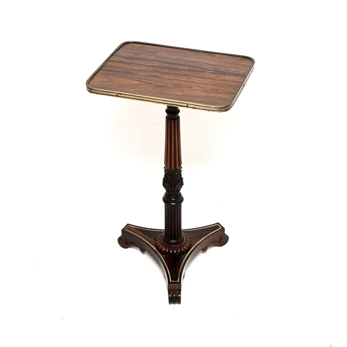 Antique William IV Period Rosewood & Brass Side Table (1 of 7) Antique William IV Period Rosewood & Brass Side Table (1 of 7)