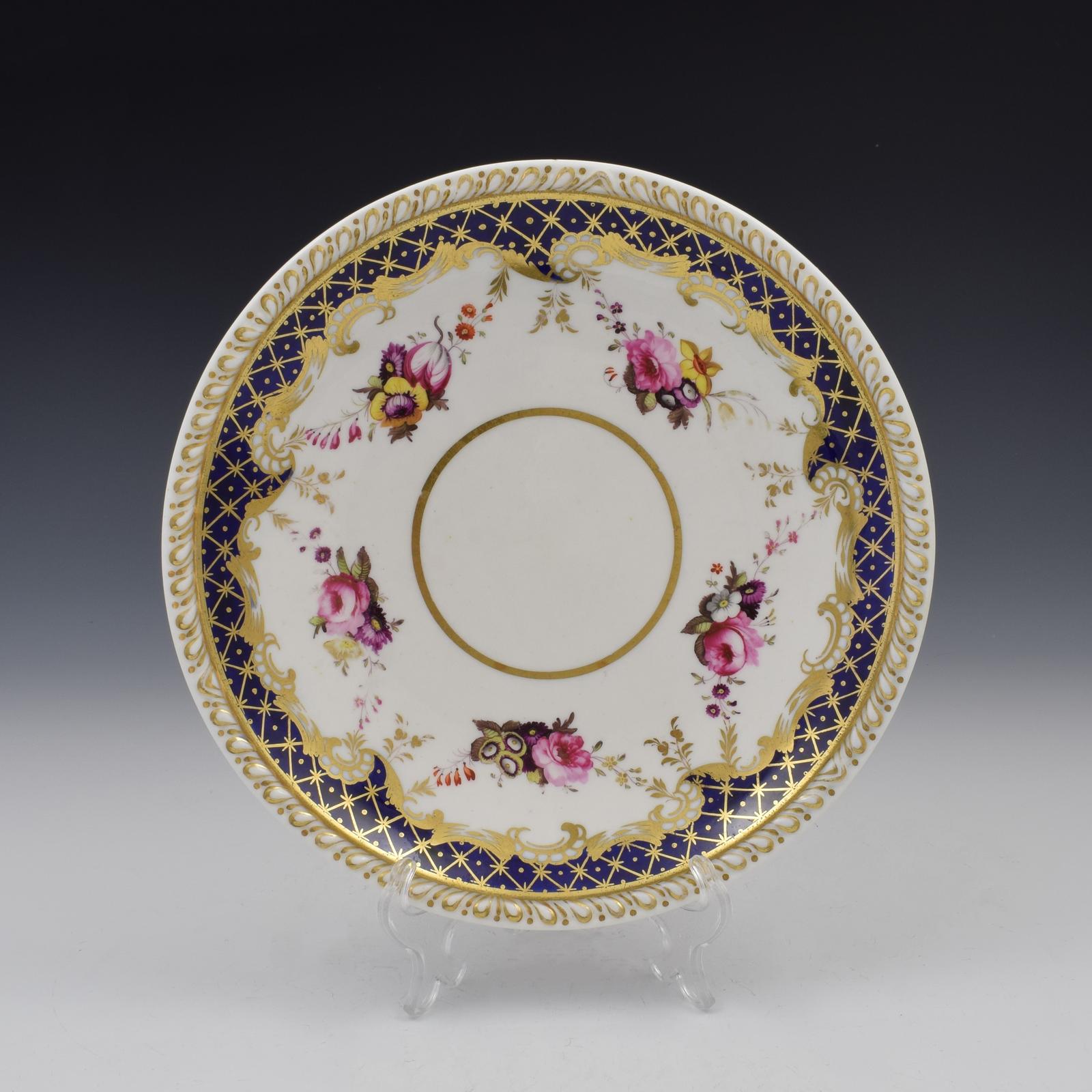 Fine Georgian Ridgway Porcelain Cake / Tea Plate Pattern 2/1620 c.1825 (1 of 2)