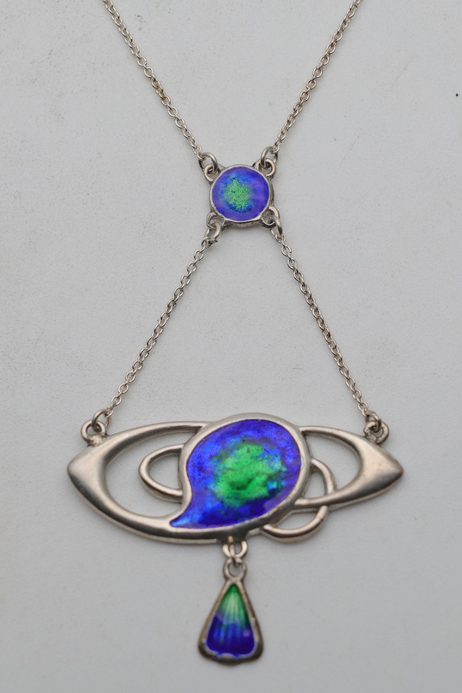 Charles Horner Silver and Enamel Necklace (1 of 2)