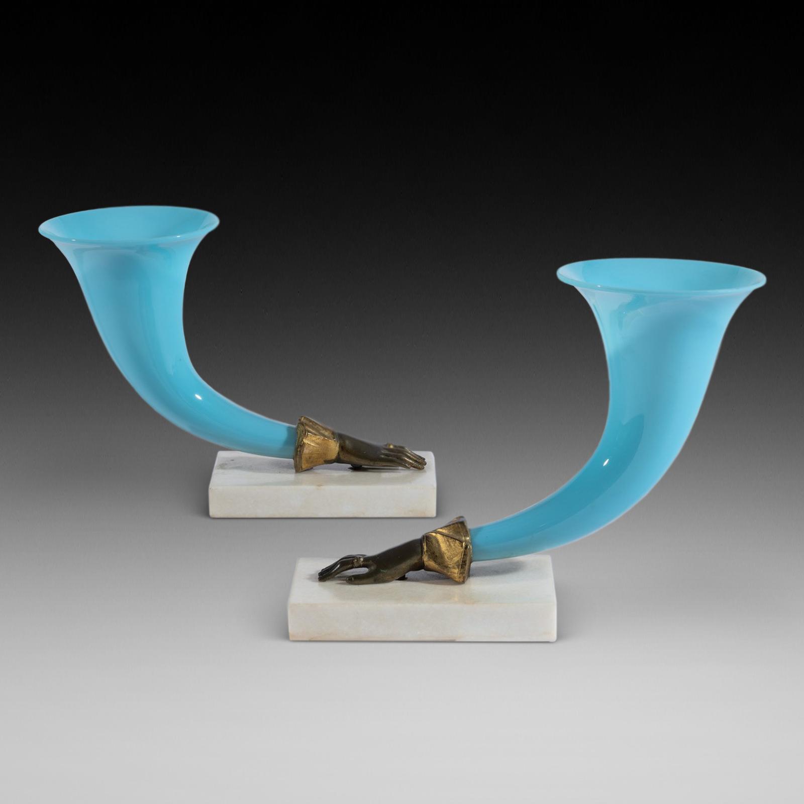 Pair of Regency Glass Cornucopia (1 of 4) Pair of Regency Glass Cornucopia (1 of 4)