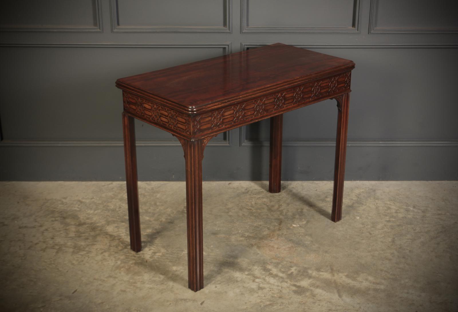 Rare Chinese Chippendale Style Mahogany Card Table (1 of 14)