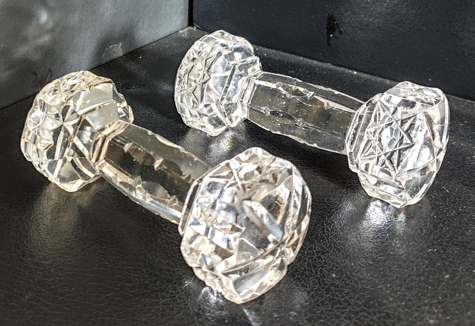 Pair of Victorian Cut Glass Knife Rests c.1870 (1 of 3)