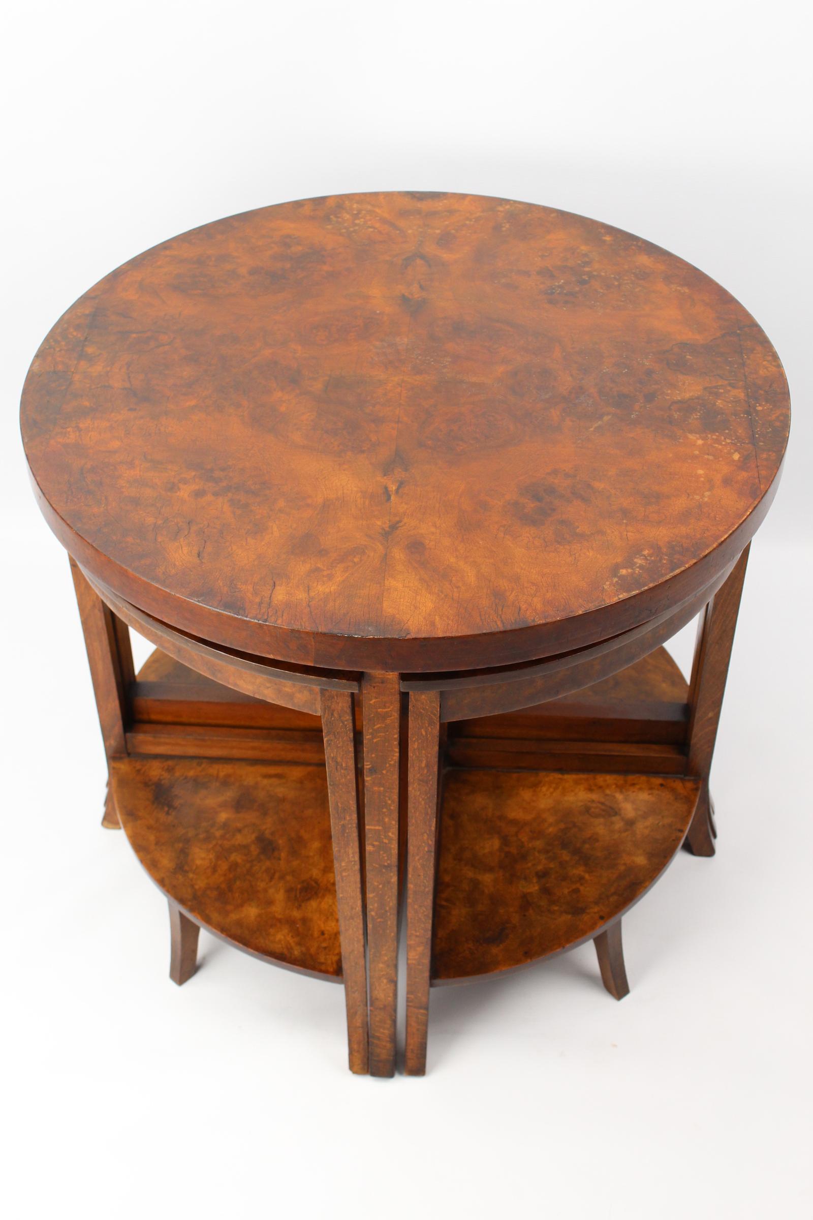 Art Deco Quartetto Nest of Walnut Coffee Tables (1 of 13) Art Deco Quartetto Nest of Walnut Coffee Tables (1 of 13)