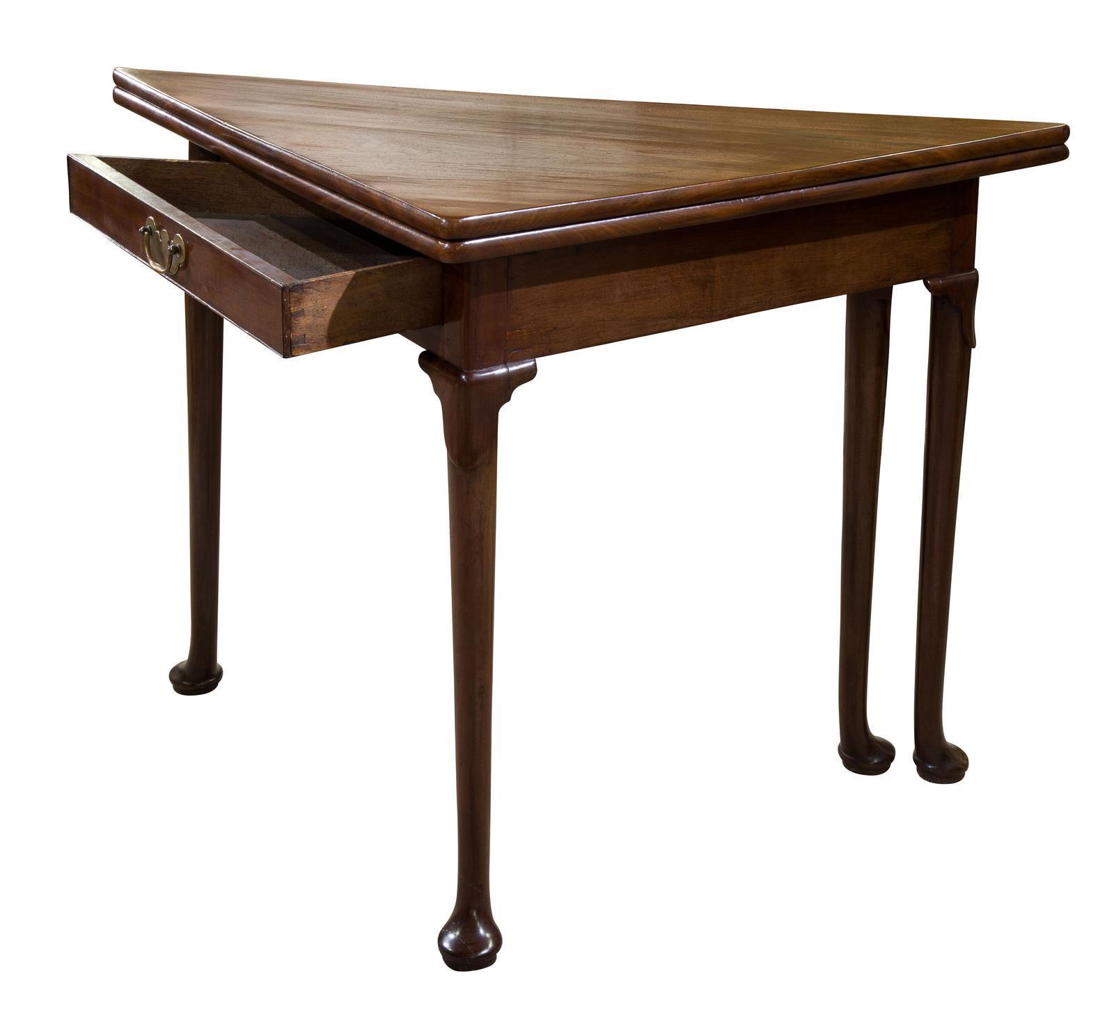 George III Mahogany Triangular Fold Over Top Table (1 of 7) George III Mahogany Triangular Fold Over Top Table (1 of 7)