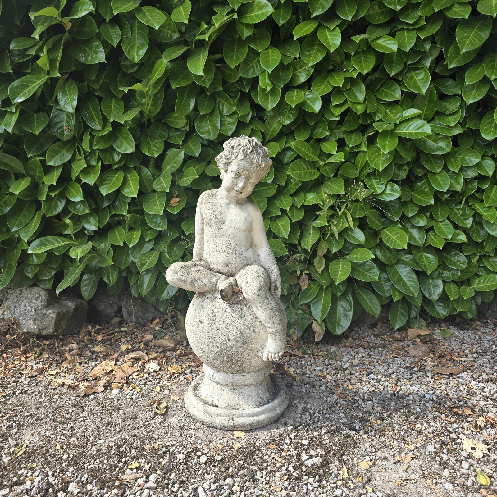 Stone Seated Cherub (1 of 6) Stone Seated Cherub (1 of 6)