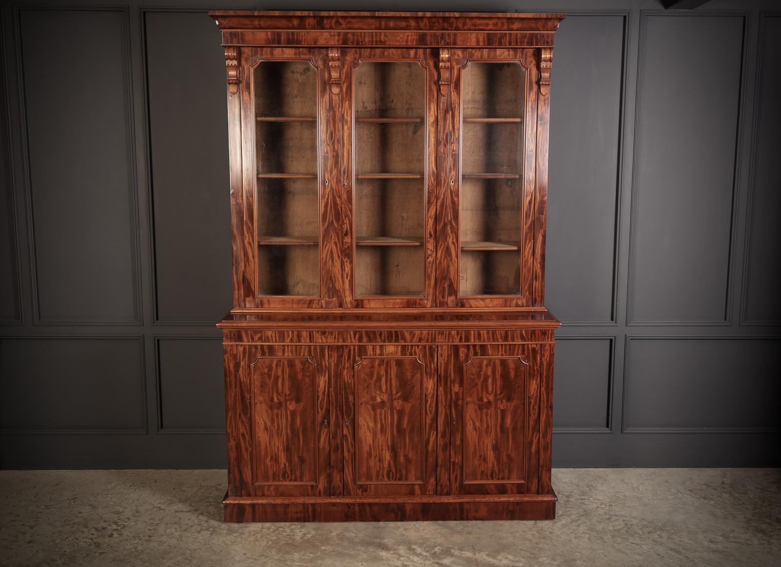 Superb Victorian Mahogany Glazed Bookcase (1 of 9)
