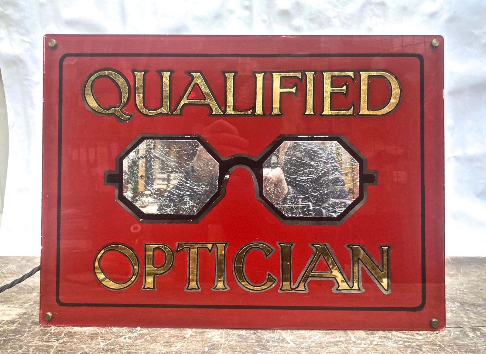 Opticians' Vintage Lighting Up Trade Sign (1 of 7)