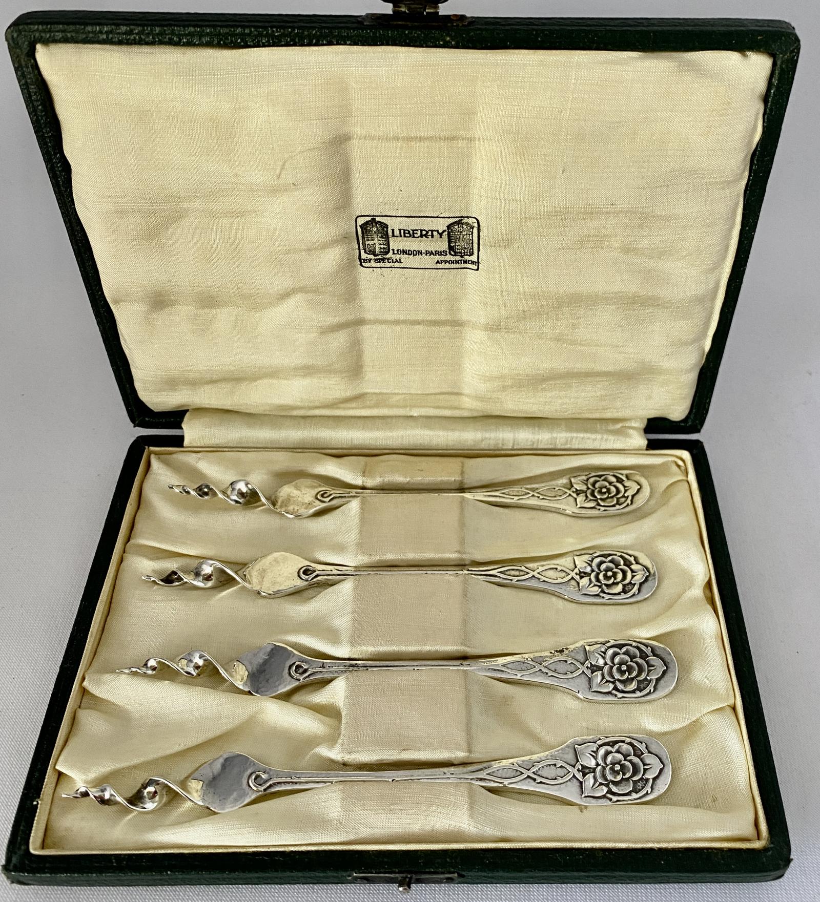 Four Liberty & Co Silver Shellfish Picks - Birmingham 1924 (1 of 9)
