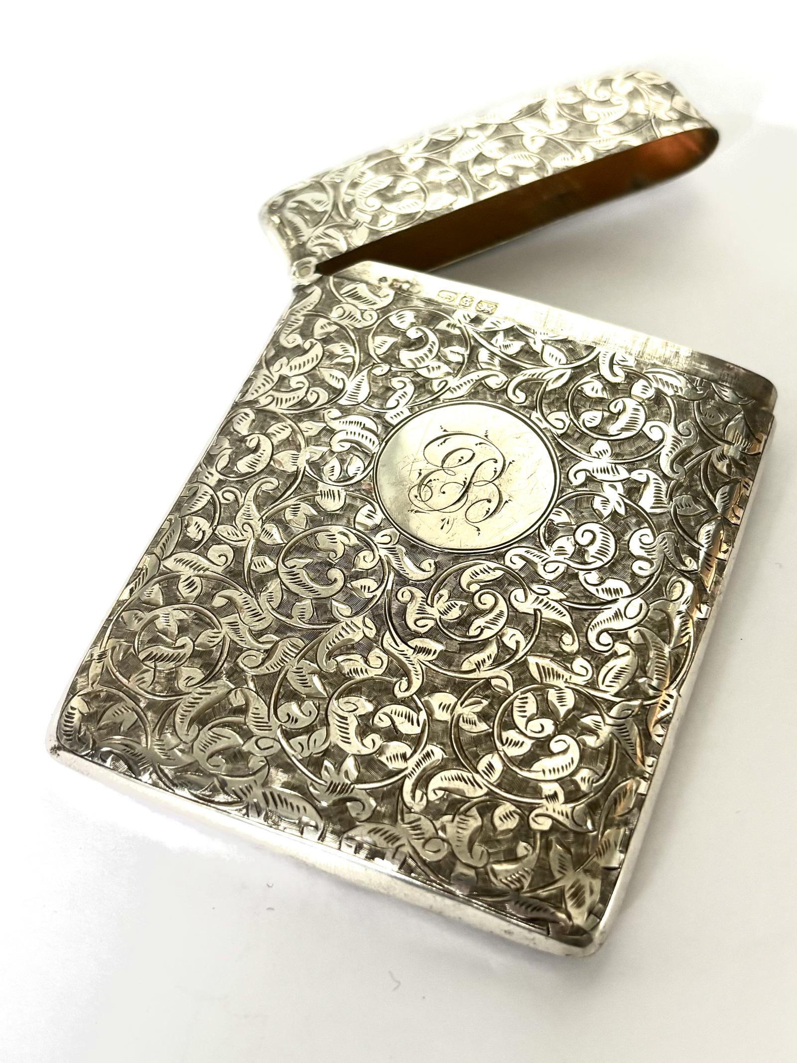 Victorian Silver Gilt Calling Card Case with Superb Engraving Birmingham 1892 (1 of 11) Victorian Silver Gilt Calling Card Case with Superb Engraving Birmingham 1892 (1 of 11)