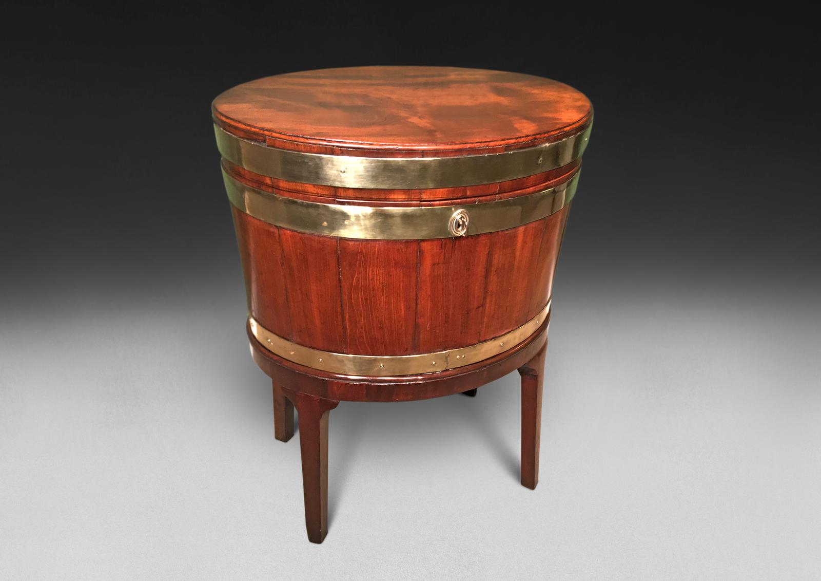 George III Period Mahogany & Brass Oval Wine Cooler on Stand (1 of 4) George III Period Mahogany & Brass Oval Wine Cooler on Stand (1 of 4)