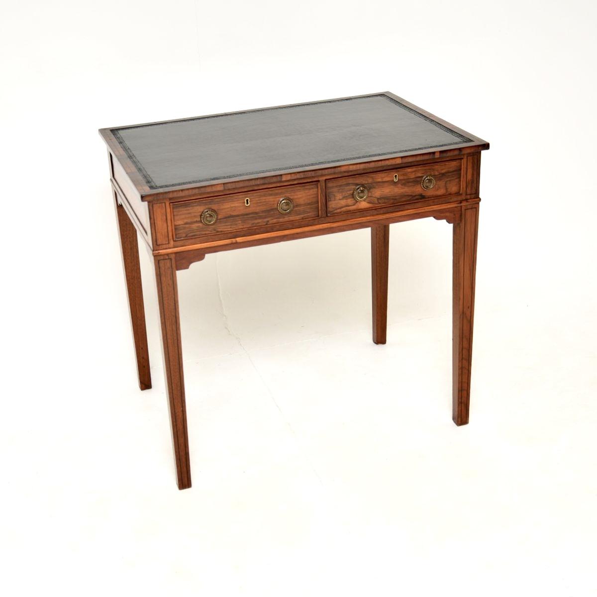 Antique Georgian Inlaid Rosewood Writing Table / Desk (1 of 10) Antique Georgian Inlaid Rosewood Writing Table / Desk (1 of 10)